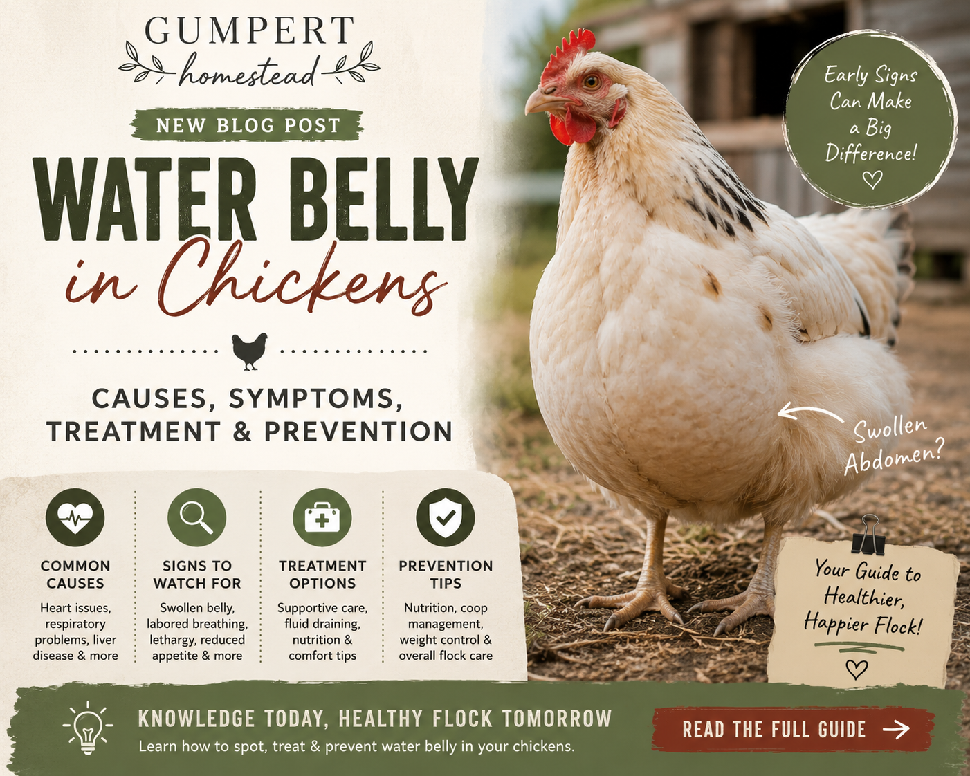 Water Belly in Chickens: Causes, Symptoms, Treatment & Prevention Guide for Backyard Flocks