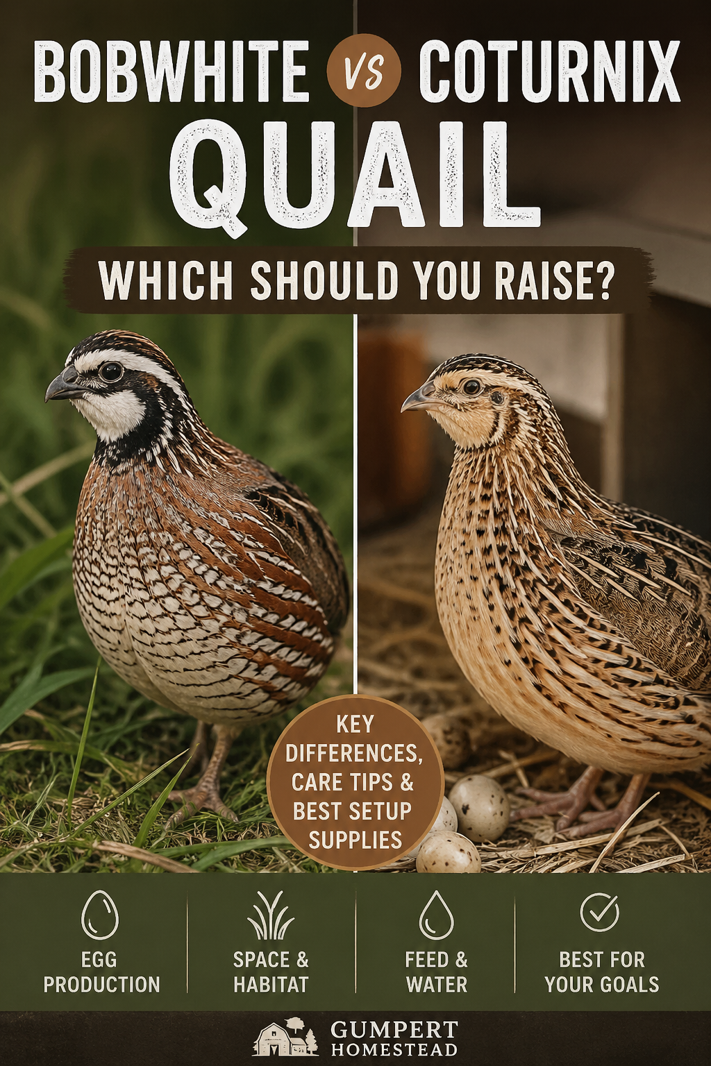 Raising Bobwhite Quail: What You NEED to Know (And How They Compare to Coturnix Quail)