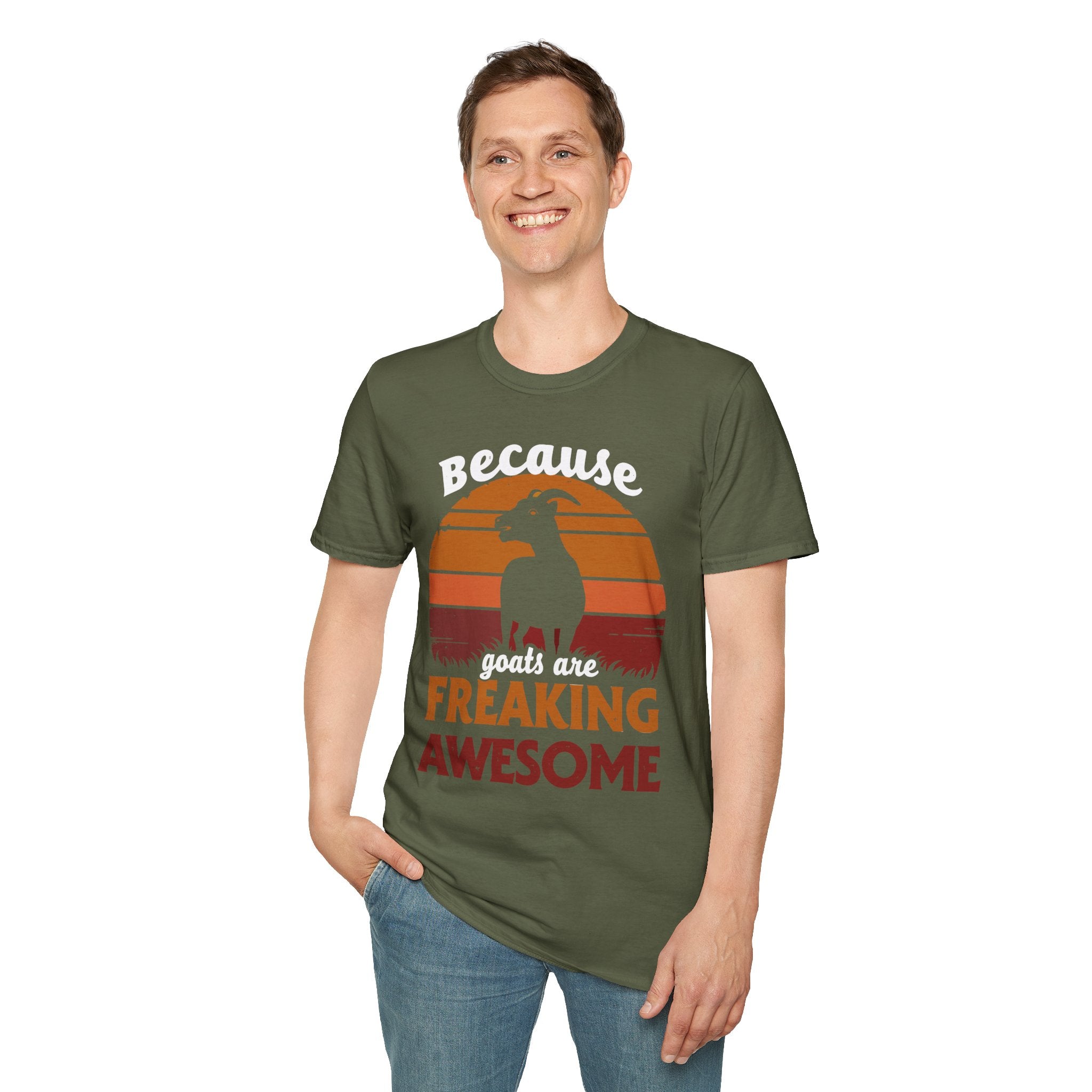 Because Goats Are Freaking Awesome Vintage Unisex T-Shirt | Funny Goat Lover Farm Life Tee