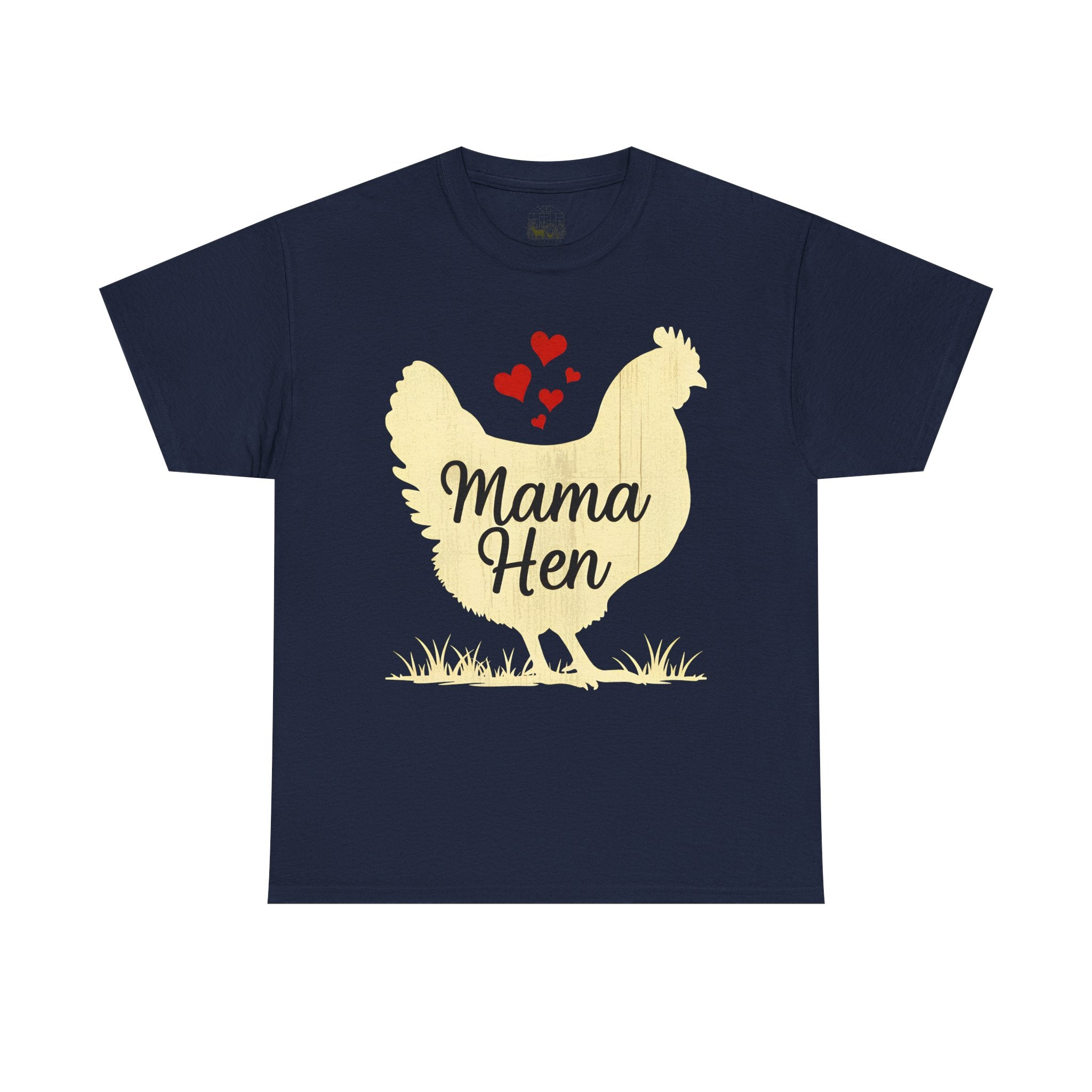 Mama Hen T-Shirt – Chicken Mom Tee, Minimalist Farmhouse Chicken Shirt, Unisex Gildan 5000