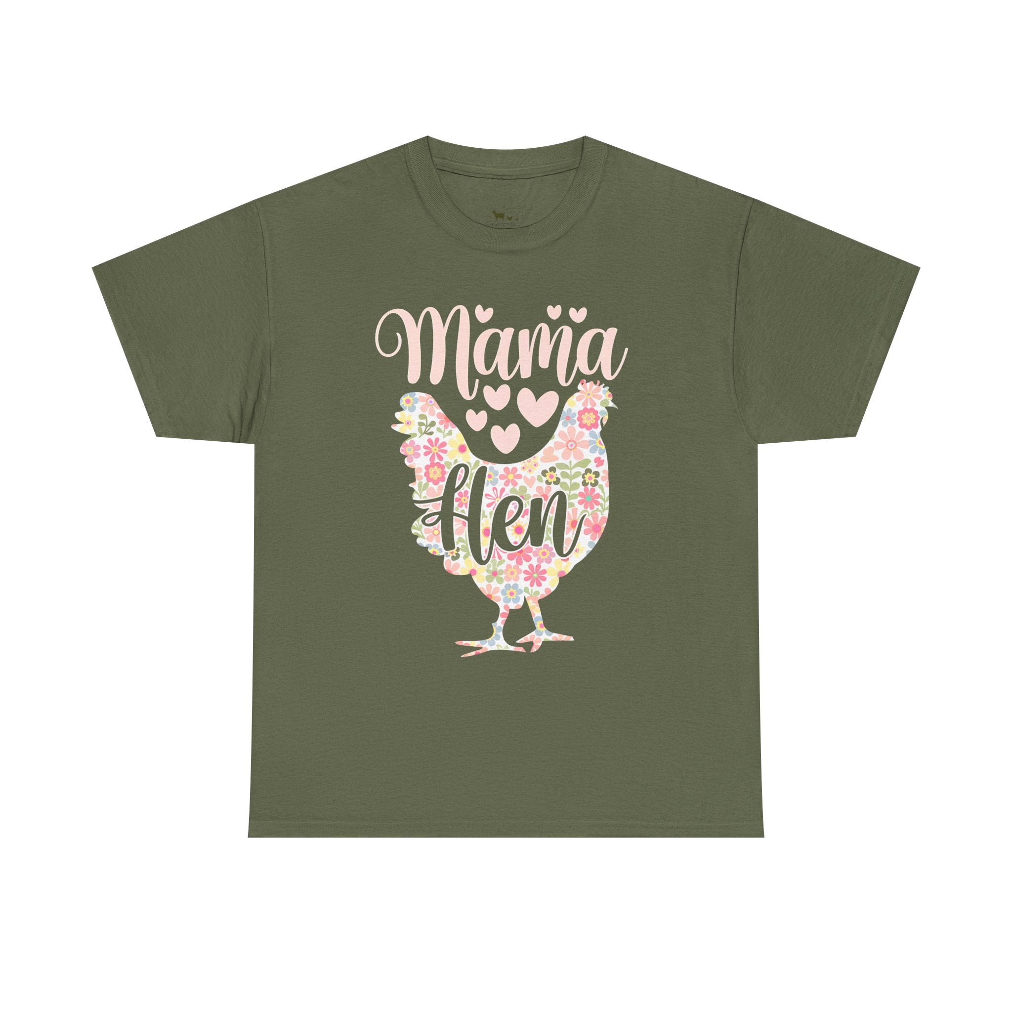 Mama Hen T-Shirt – Chicken Mom Tee, Minimalist Farmhouse Chicken Shirt, Unisex Gildan 5000
