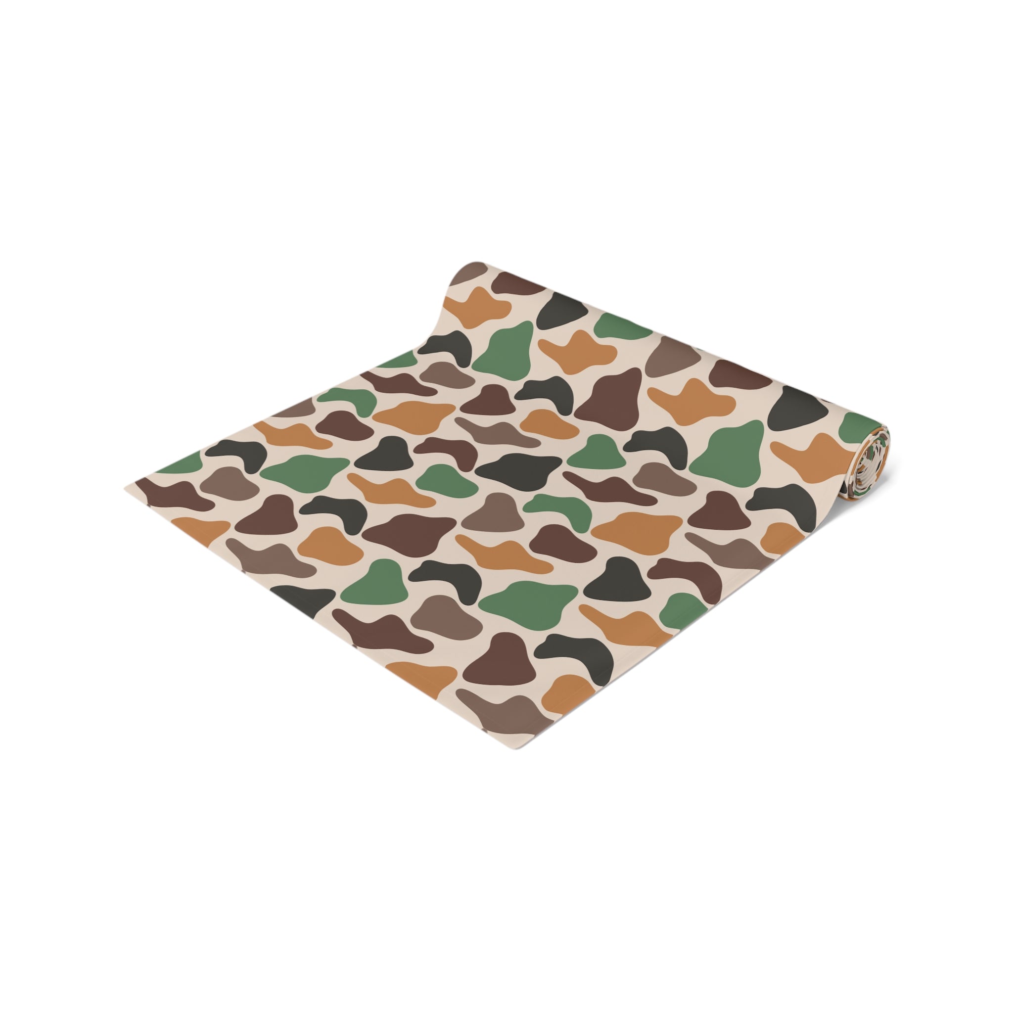 Duck Camo Farmhouse Table Runner | Rustic Waterfowl Kitchen Decor | Country Duck Print Dining Table Linen | Homestead Farm Table Runner