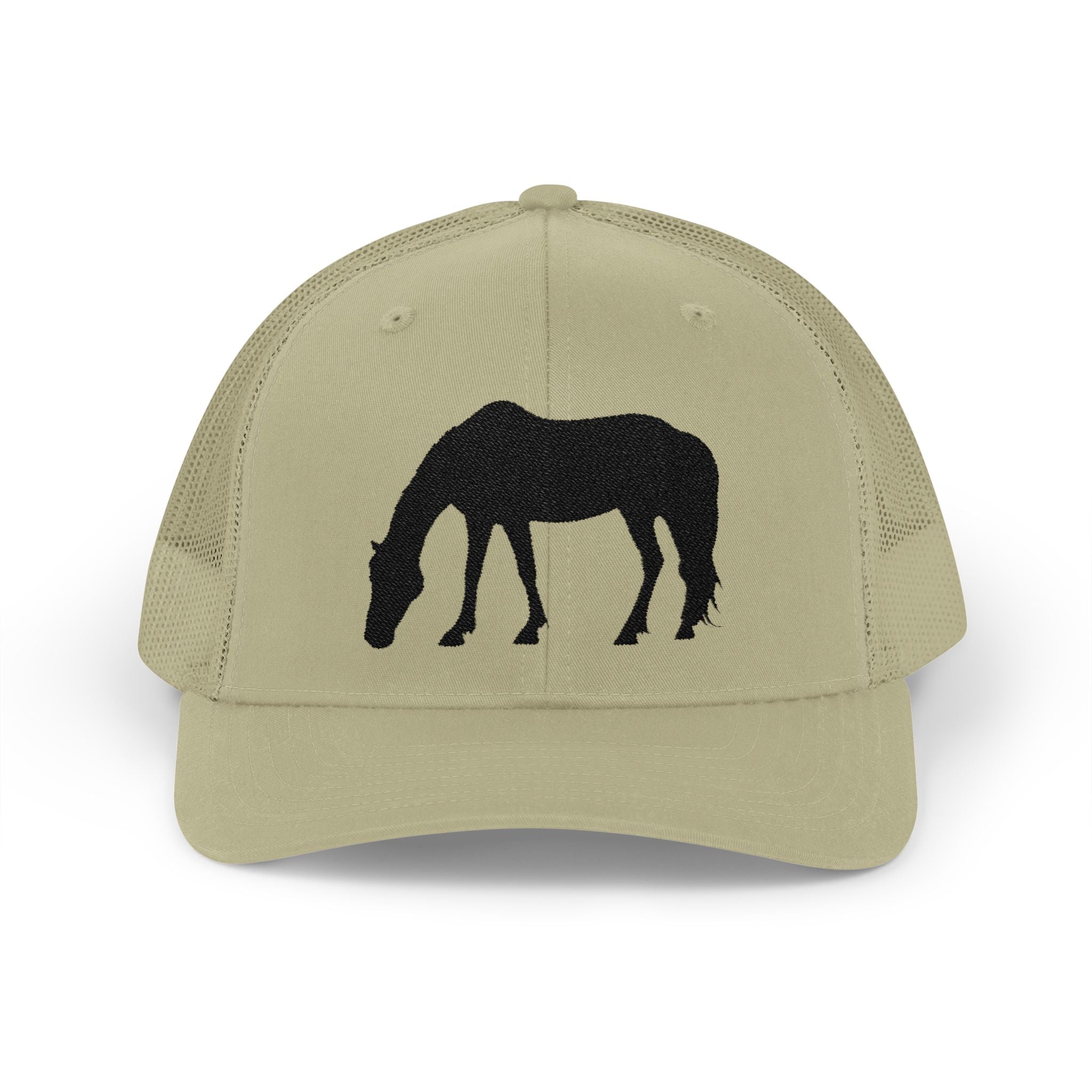 Grazing Horse Trucker Hat | Farm Life Mesh Snapback Cap | Equestrian Horse Lover Hat | Rustic Ranch & Cottagecore Farm Cap
