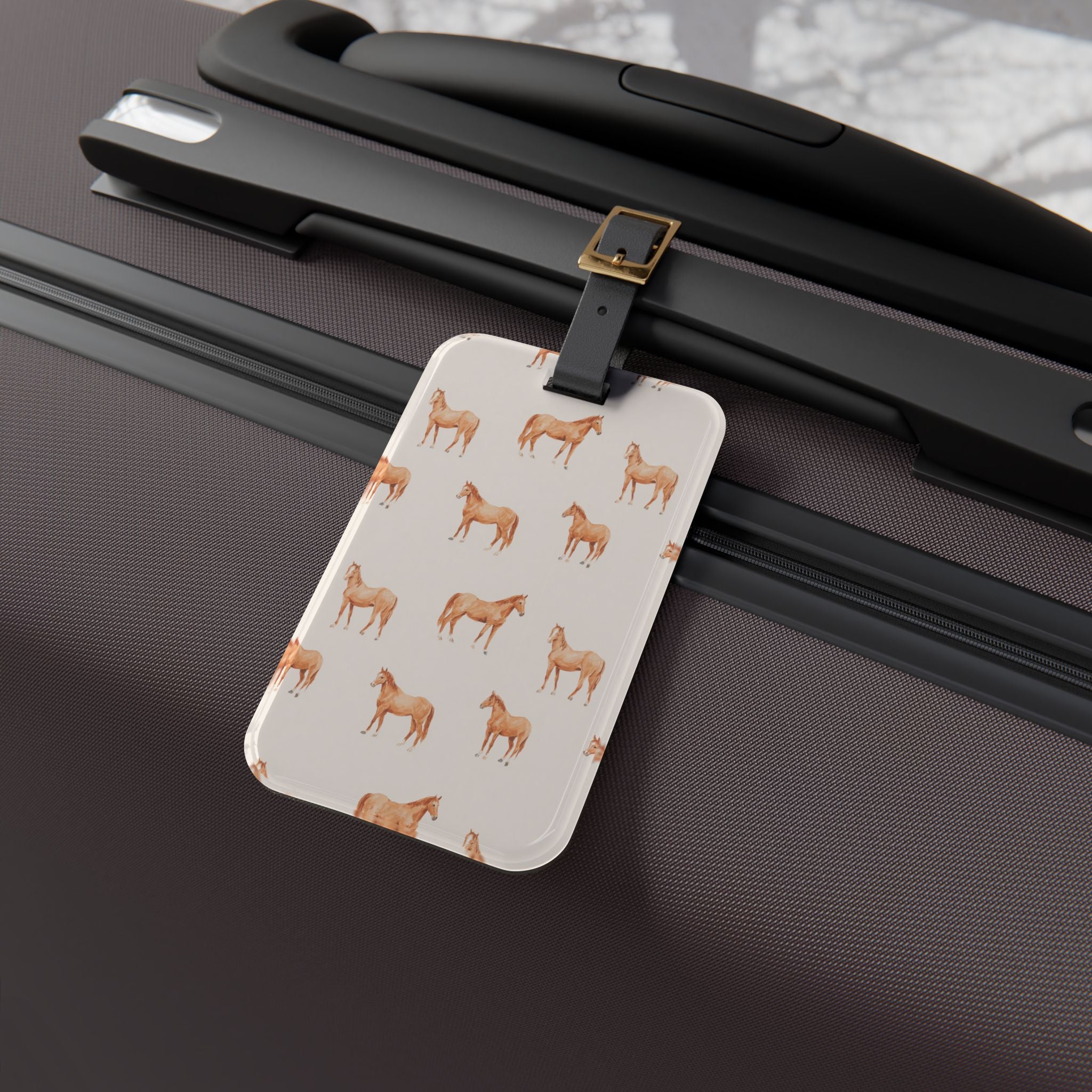 Horse Luggage Tag | Equestrian Travel Accessory | Farmhouse Horse Suitcase Tag | Western Travel Bag Identifier | Gumpert Homestead