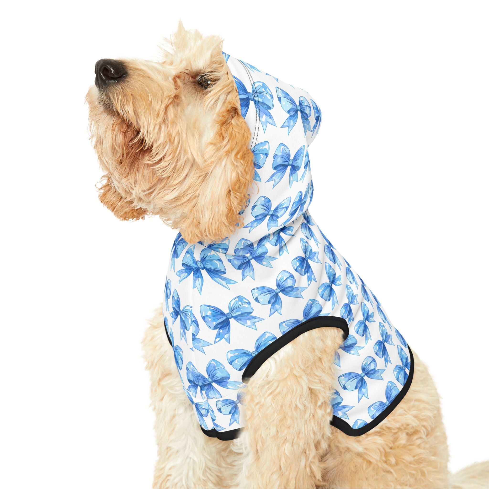 Coquette Bows Cute Pet Hoodie - Adorable Puppy Sweater, Small Dog Outfit, Furry Friend Gift, Pet Apparel, Animal Lover Present
