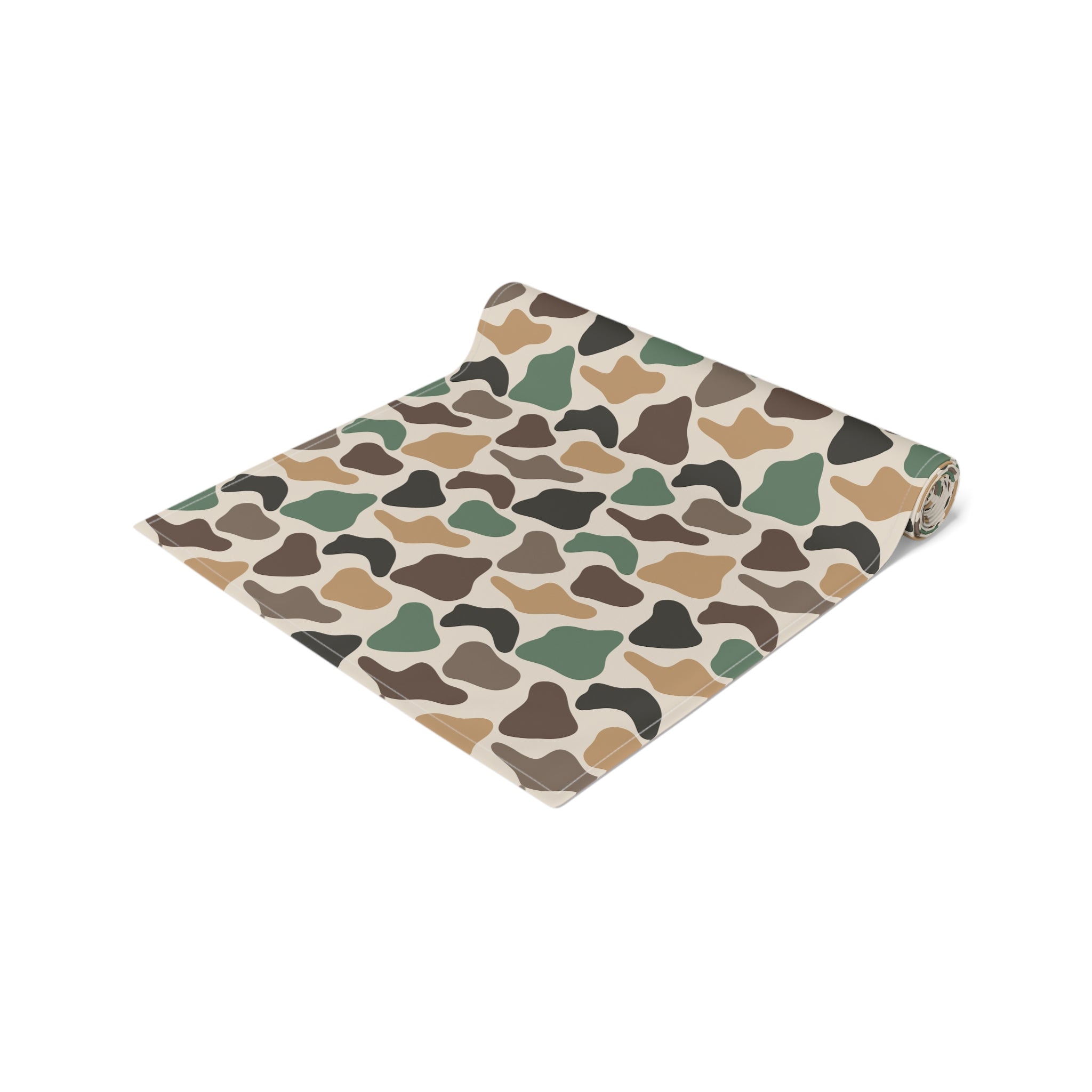 Duck Camo Farmhouse Table Runner | Rustic Waterfowl Kitchen Decor | Country Duck Print Dining Table Linen | Homestead Farm Table Runner