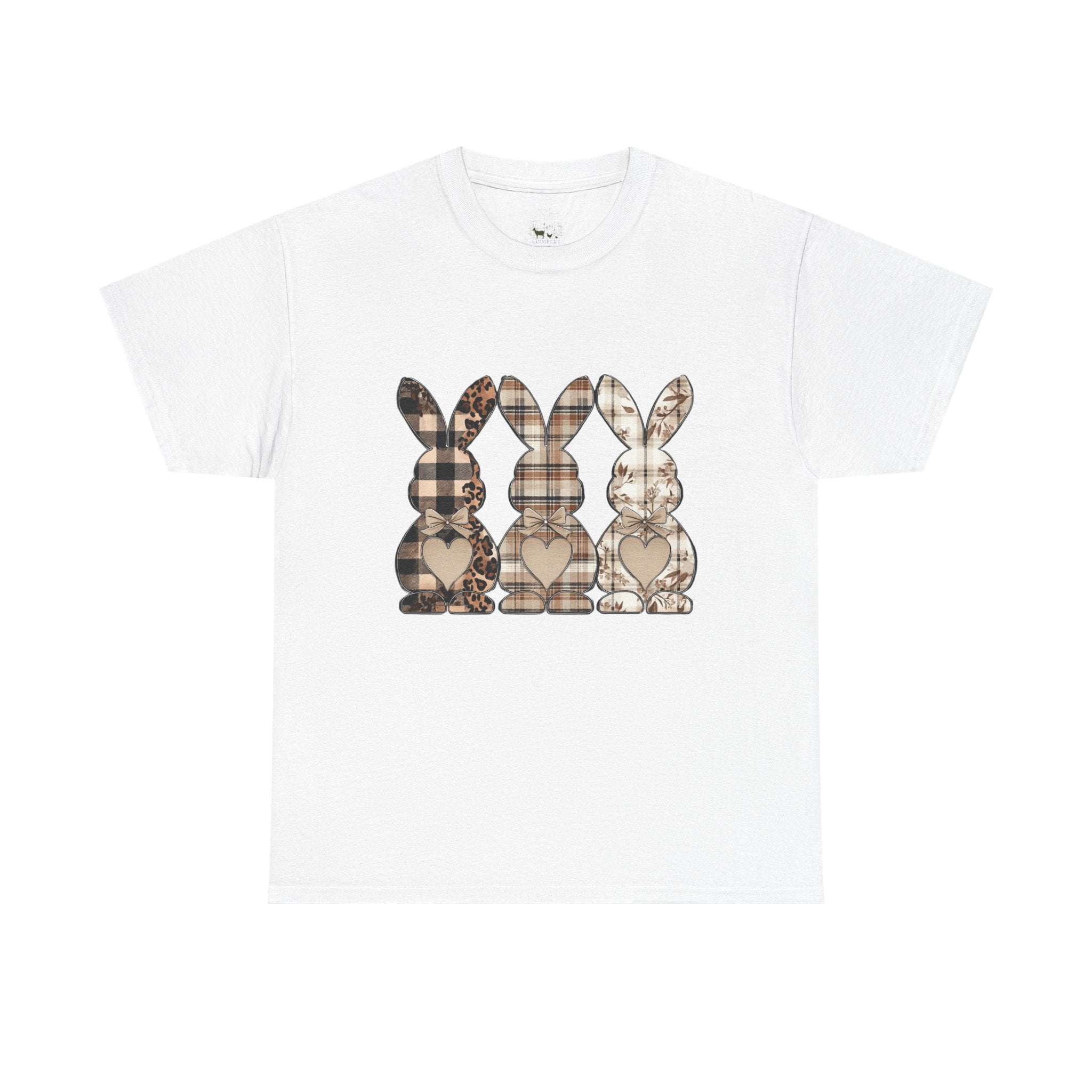 Rustic Bunny Trio T-Shirt | Farmhouse Rabbit Graphic Tee | Cottagecore Easter Bunny Shirt | Country Farm Animal Shirt | Homestead Spring Apparel