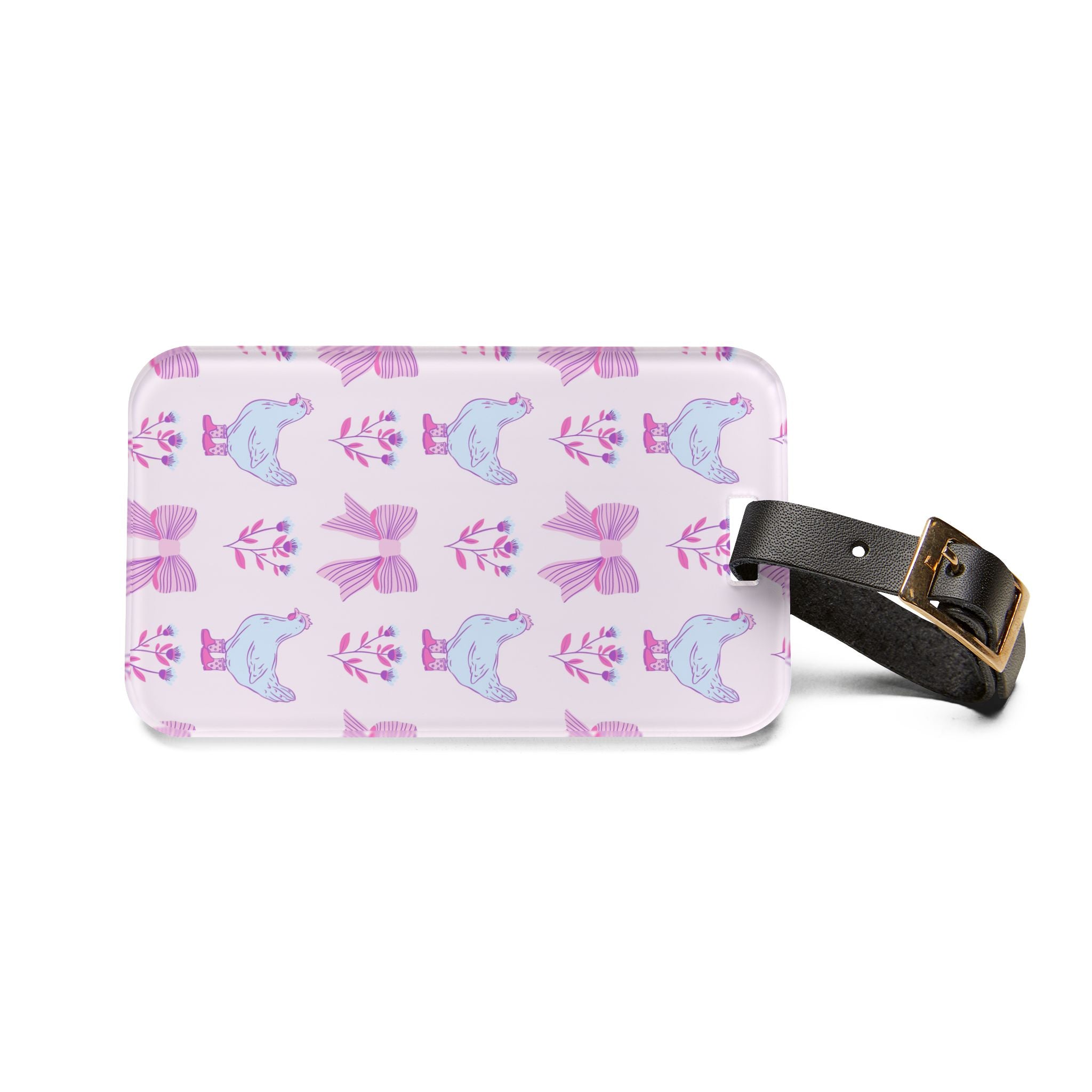 Pink Chicken Luggage Tag | Farmhouse Travel Accessory | Cute Chicken Suitcase Tag | Cottagecore Poultry Bag Identifier | Gumpert Homestead