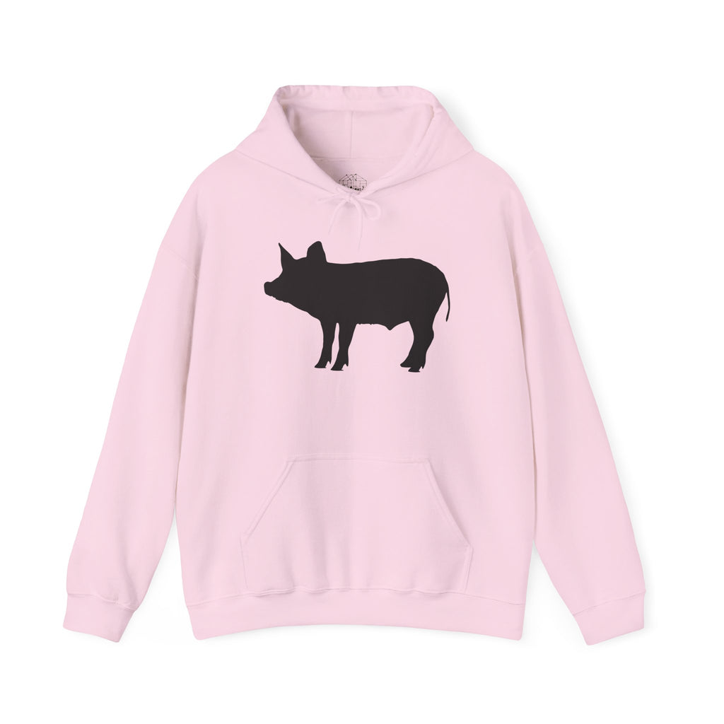 Pig Silhouette Hoodie – Farm Life Sweatshirt, Pig Lover Pullover, Homestead Hoodie, Mini Pig Apparel, Farm Animal Hoodie, Country Living Unisex Hoodie