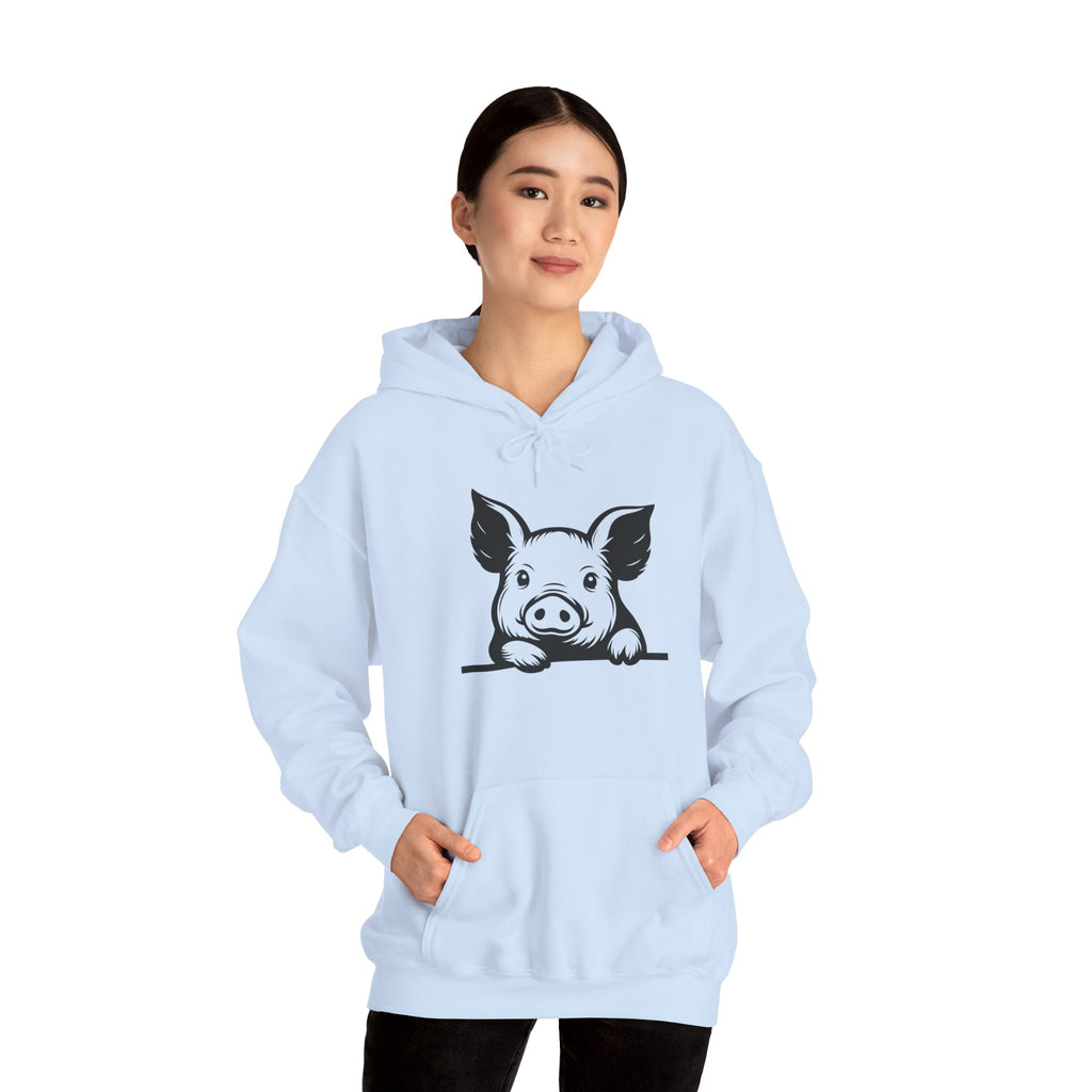 Peeking Pig Hoodie – Cute Pig Pullover Sweatshirt, Pig Lover Hoodie, Farm Life Hoodie, Mini Pig Apparel, Homestead Hoodie, Farm Animal Hoodie, Country Living Unisex Hoodie