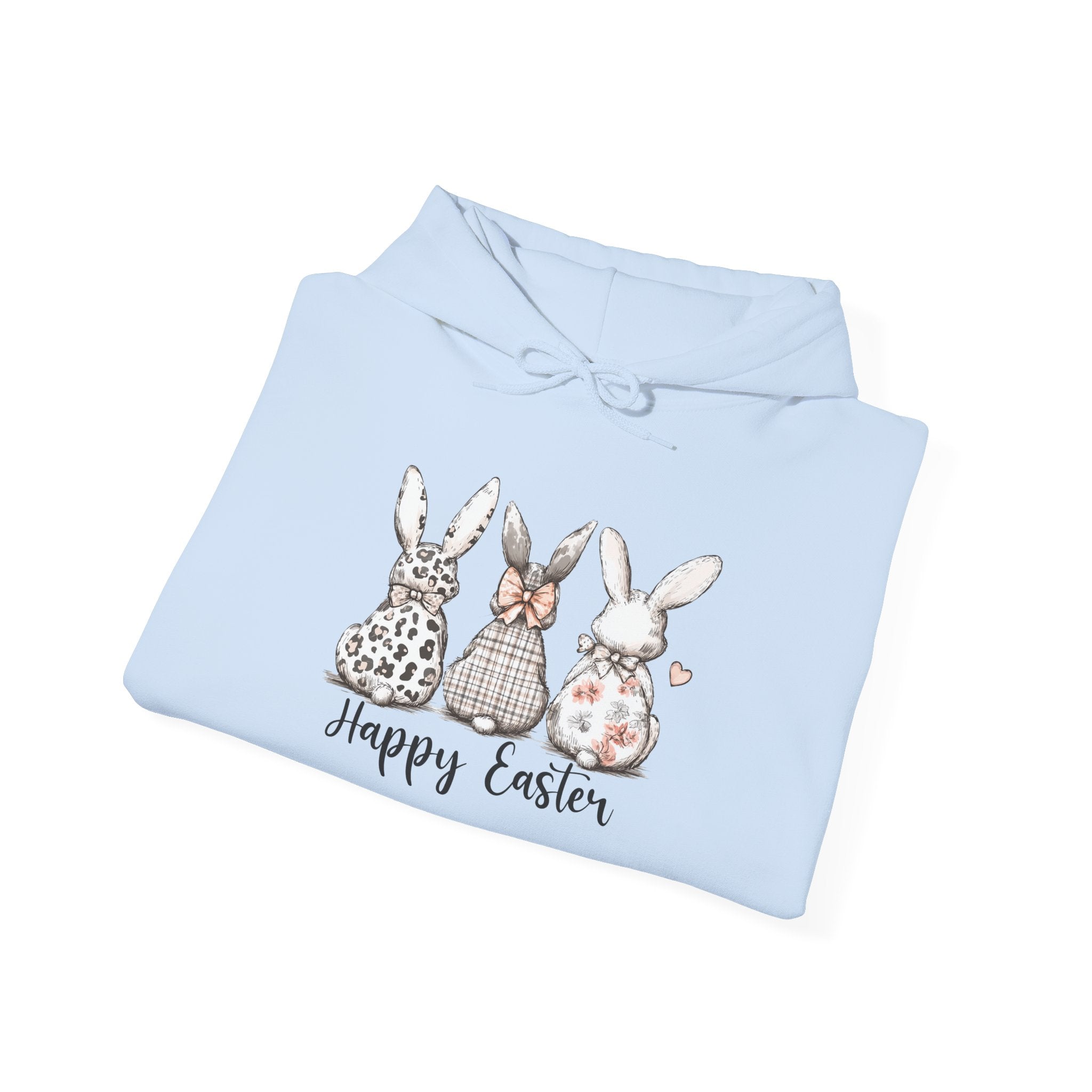 Happy Easter Bunny Hoodie | Farmhouse Easter Rabbit Sweatshirt | Cottagecore Spring Bunny Pullover | Country Easter Apparel | Homestead Holiday Hoodie