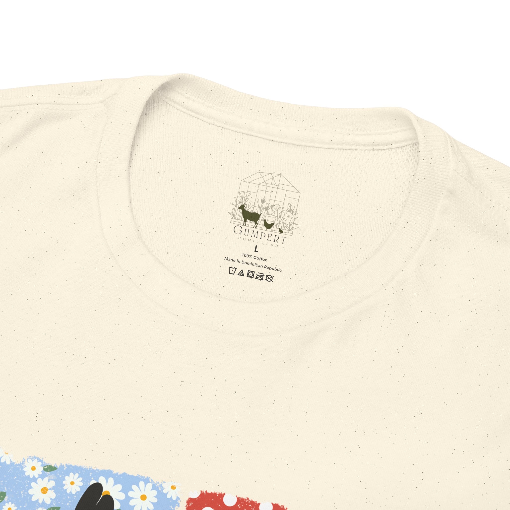 Patchwork Chicken Farm T-Shirt | Farmhouse Hen Graphic Tee | Patriotic Chicken Shirt | Country Homestead Apparel | Backyard Chicken Lover Gift
