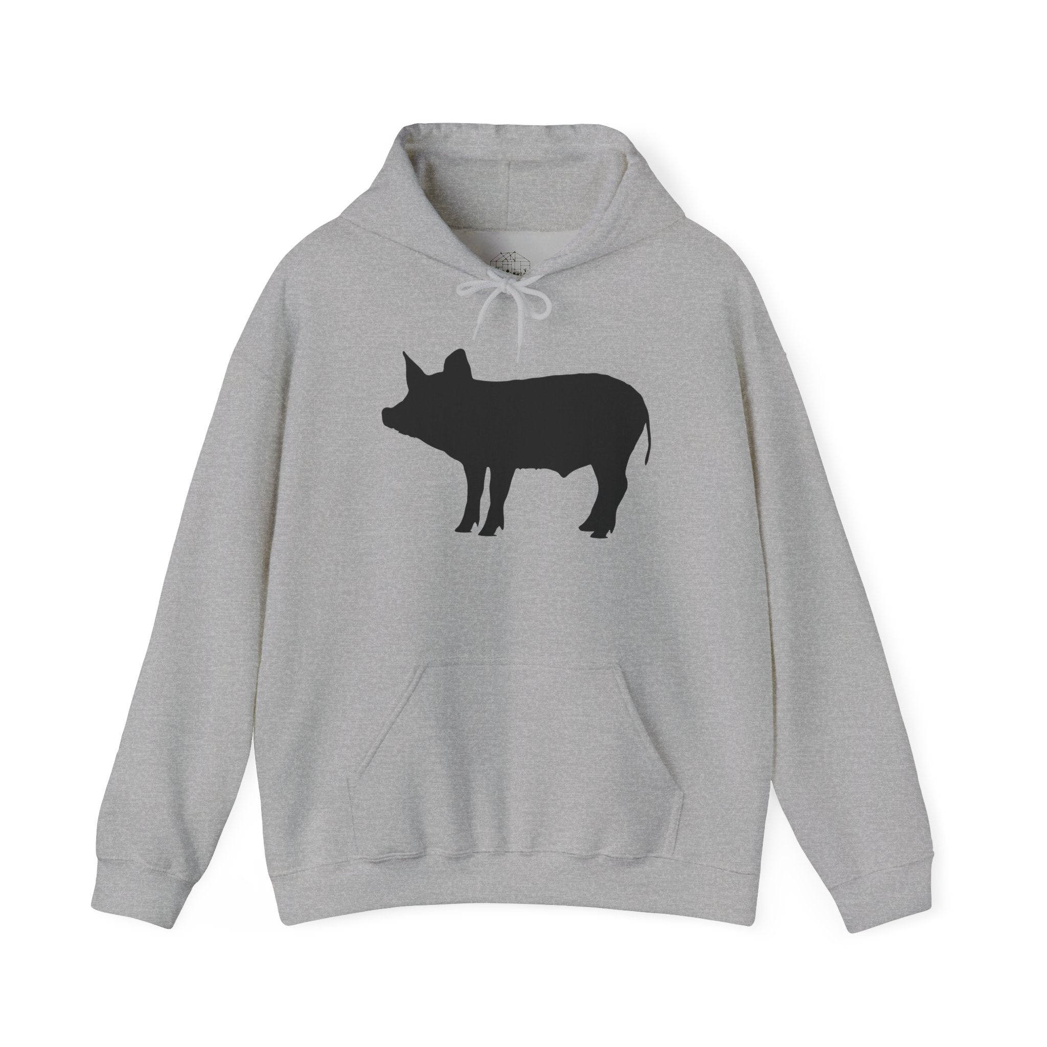 Pig Silhouette Hoodie – Farm Life Sweatshirt, Pig Lover Pullover, Homestead Hoodie, Mini Pig Apparel, Farm Animal Hoodie, Country Living Unisex Hoodie