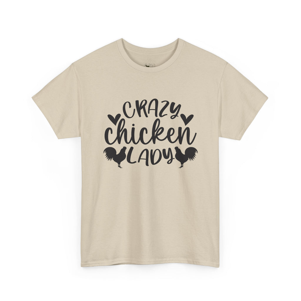 Crazy Chicken Lady T-Shirt – Funny Chicken Mom Tee, Farmhouse Homestead Chicken Lover Shirt, Unisex Gildan 5000