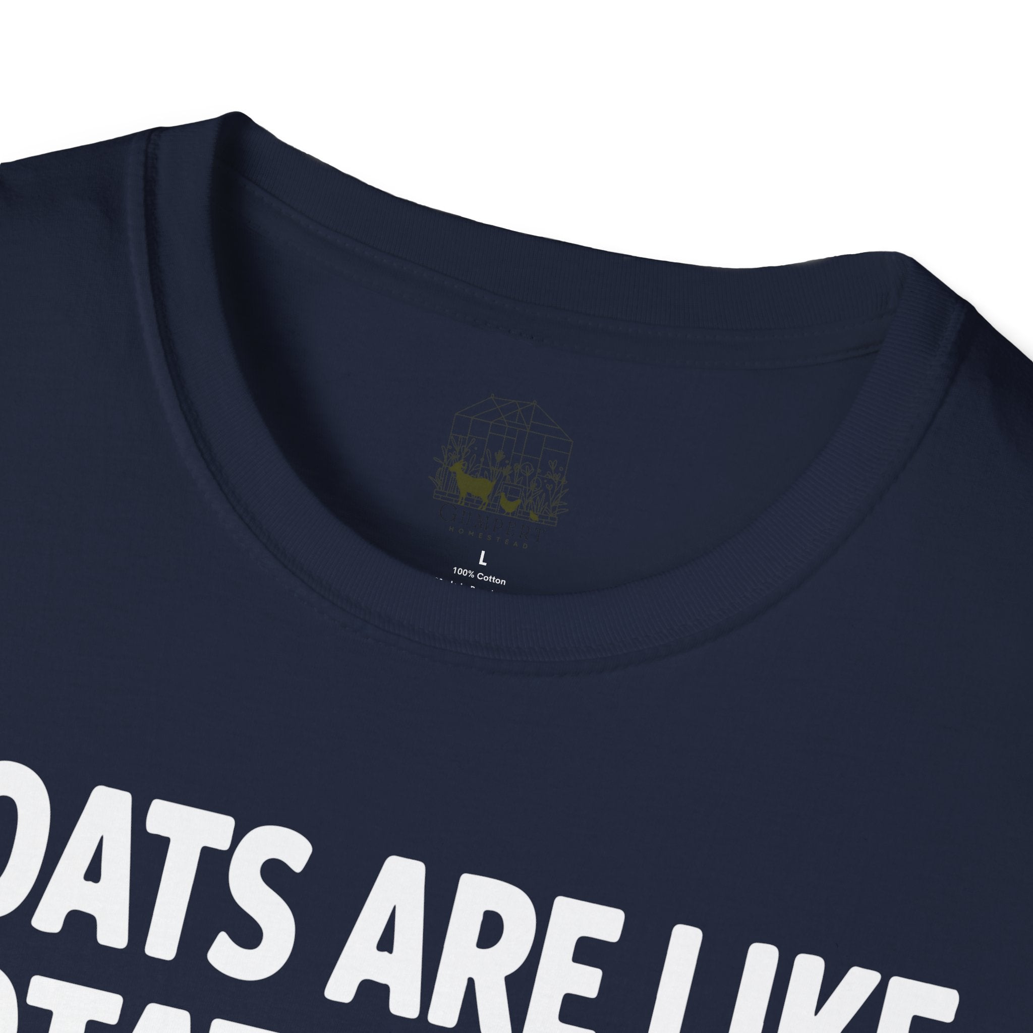 “Goats Are Like Potato Chips – You Can’t Have Just One” Funny Goat Lover Unisex T-Shirt | Farm Life Goat Tee