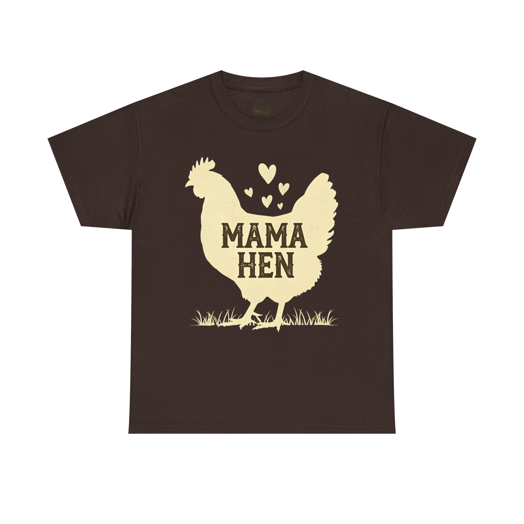 Mama Hen T-Shirt – Chicken Mom Tee, Minimalist Farmhouse Chicken Shirt, Unisex Gildan 5000