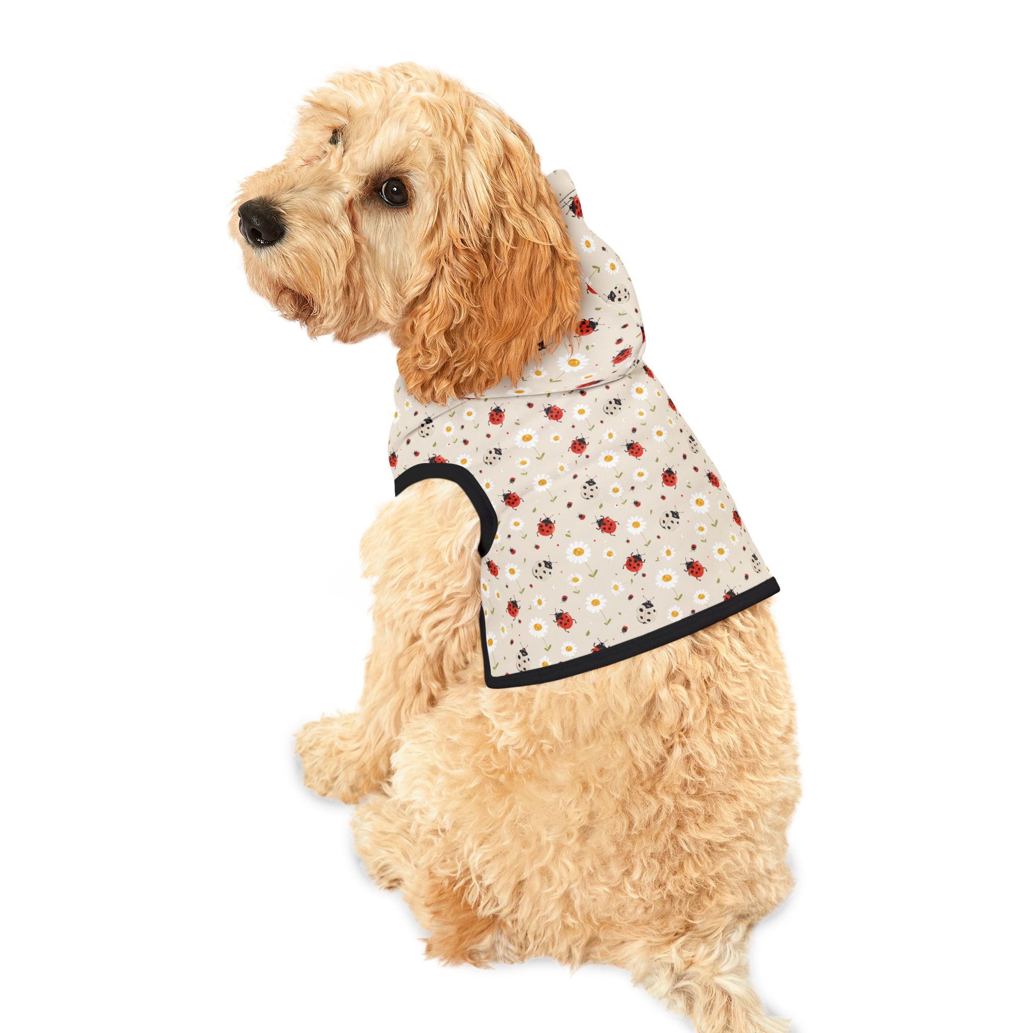 Ladybug Pet Hoodie, Cute Pet Apparel, Animal Lover Gift, Dog Sweater, Cat Jumper, Pet Clothing
