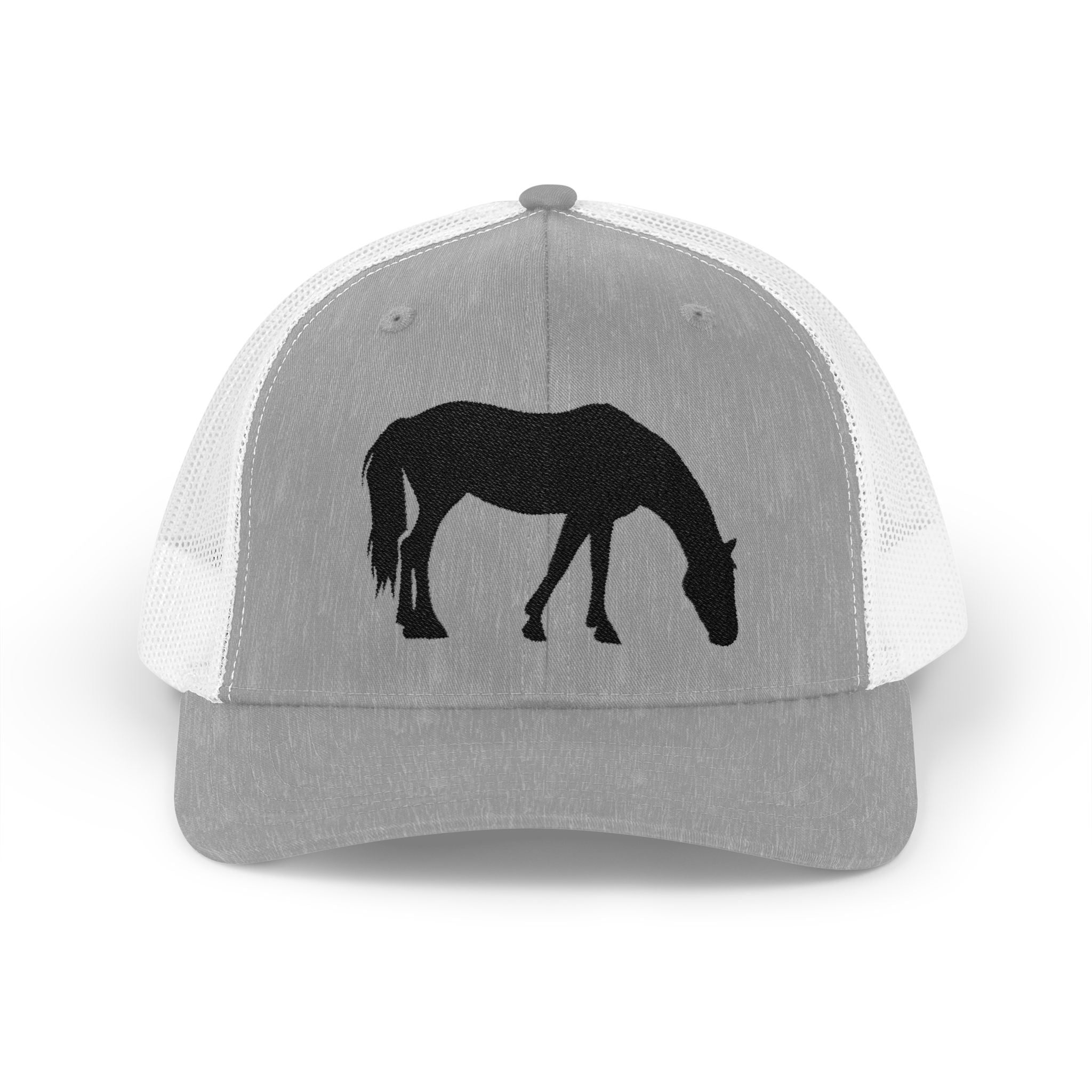 Grazing Horse Trucker Hat | Farm Life Mesh Snapback Cap | Equestrian Horse Lover Hat | Rustic Ranch & Cottagecore Farm Cap