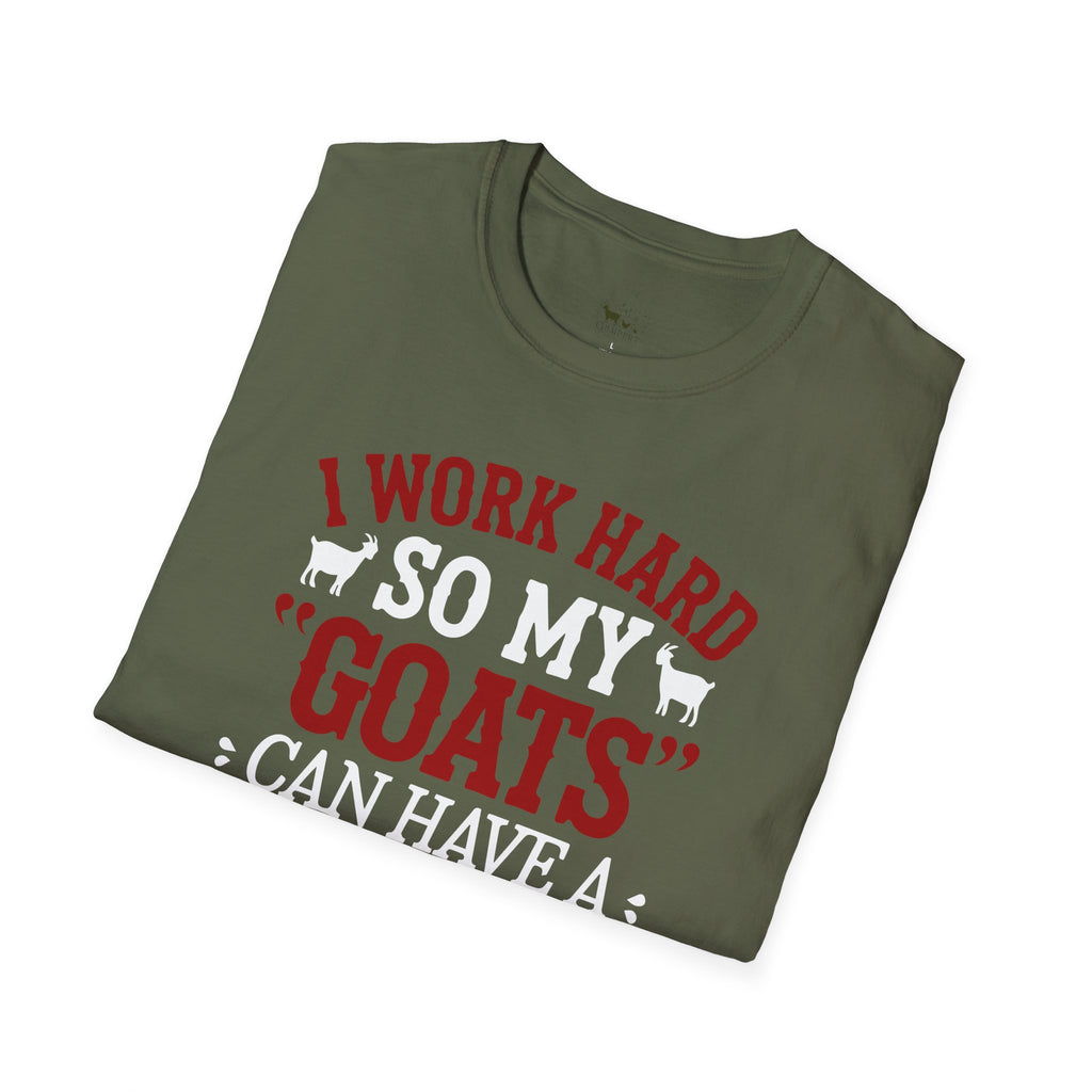 I Work Hard So My Goats Can Have a Better Life Funny Unisex T-Shirt | Goat Lover Farm Life Tee