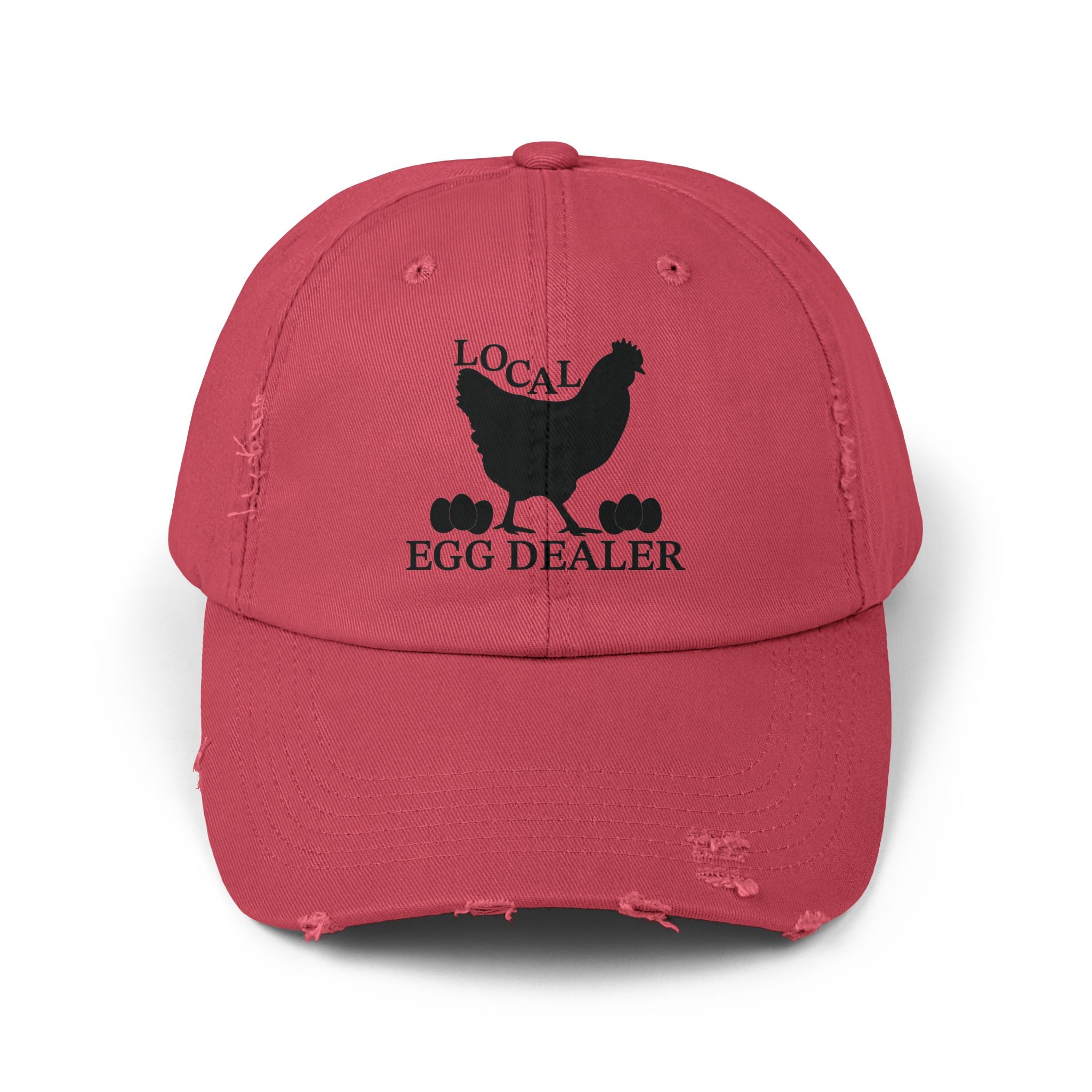 Local Egg Dealer Distressed Baseball Cap – Funny Chicken Hat, Farm Fresh Egg Seller Cap, Backyard Chicken Keeper Hat, Homestead Humor Gift