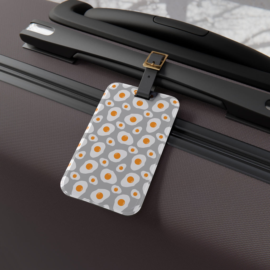 Funny Fried Egg Luggage Tag | Farmhouse Travel Accessory | Cute Breakfast Suitcase Tag | Foodie Travel Bag Identifier | Gumpert Homestead