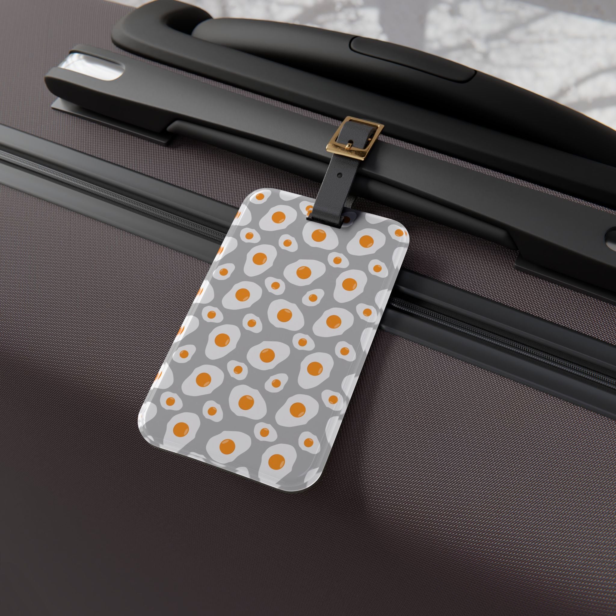 Funny Fried Egg Luggage Tag | Farmhouse Travel Accessory | Cute Breakfast Suitcase Tag | Foodie Travel Bag Identifier | Gumpert Homestead