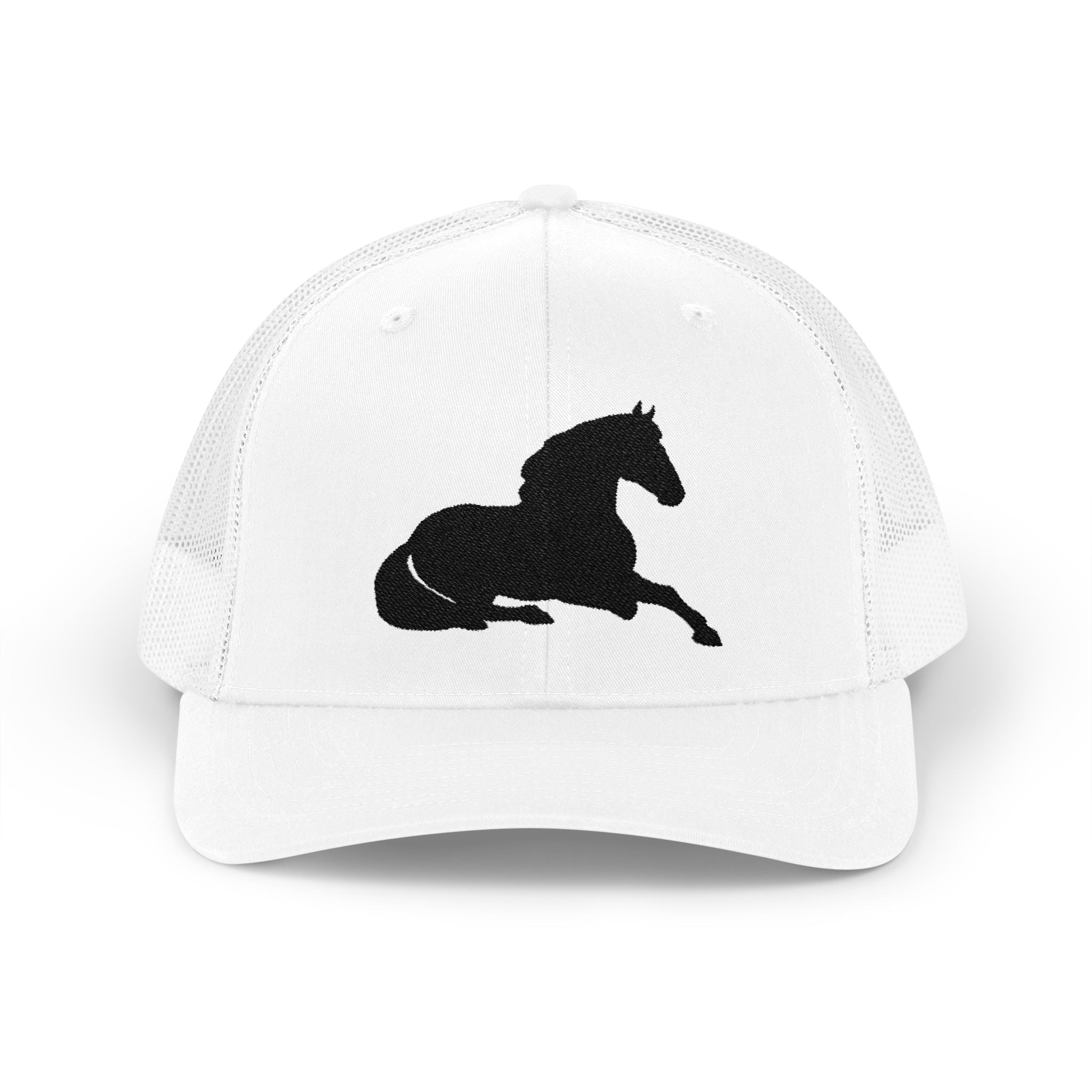 Resting Horse Trucker Hat | Laying Horse Silhouette Mesh Snapback Cap | Western Ranch Horse Lover Hat | Rustic Farm Life Cowboy Cowgirl Cap