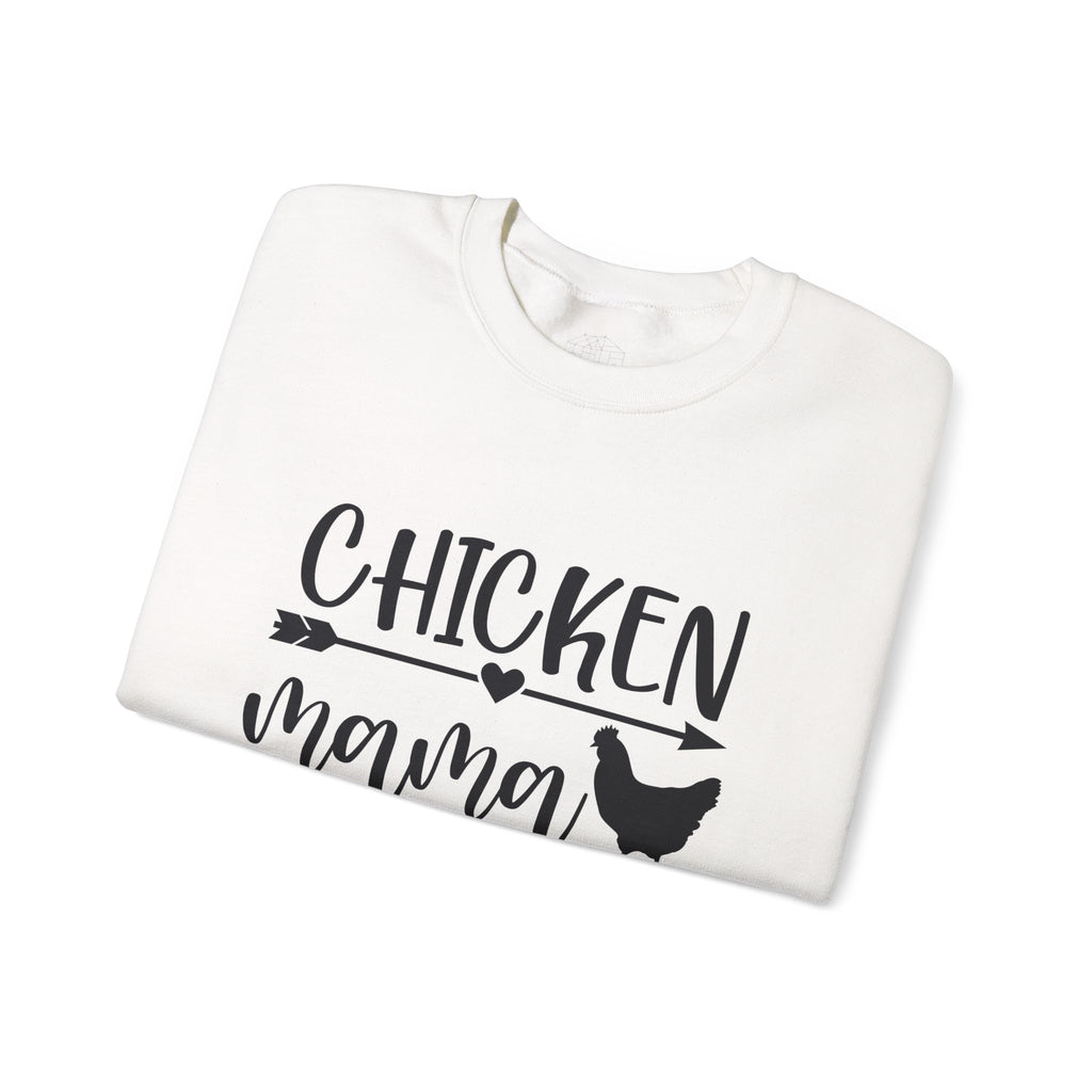Chicken Mama Sweatshirt – Farmhouse Chicken Mom Crewneck, Rustic Homestead Pullover, Unisex Gildan 18000
