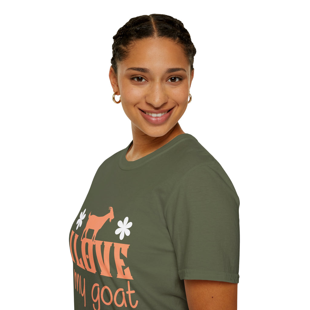 I Love My Goat Cute Unisex T-Shirt | Goat Lover Farm Life Graphic Tee