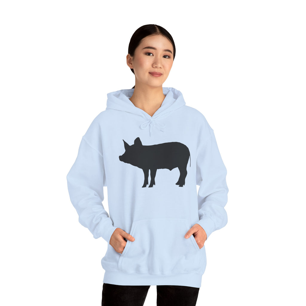 Pig Silhouette Hoodie – Farm Life Sweatshirt, Pig Lover Pullover, Homestead Hoodie, Mini Pig Apparel, Farm Animal Hoodie, Country Living Unisex Hoodie