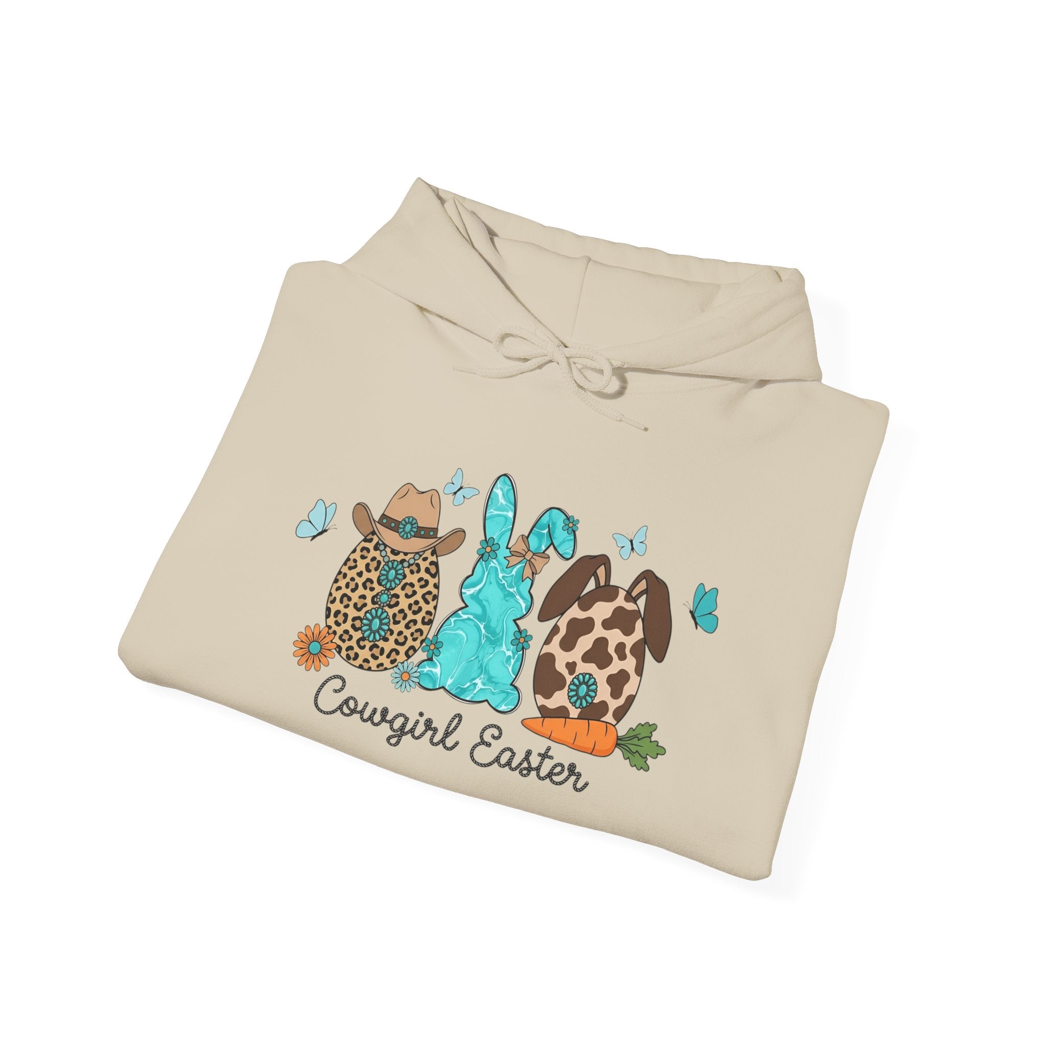 Cowgirl Easter Hoodie | Western Bunny Sweatshirt | Farmhouse Easter Pullover | Cowboy Bunny Hoodie | Cottagecore Easter Hoodie | Country Spring Apparel | Homestead Easter Shirt