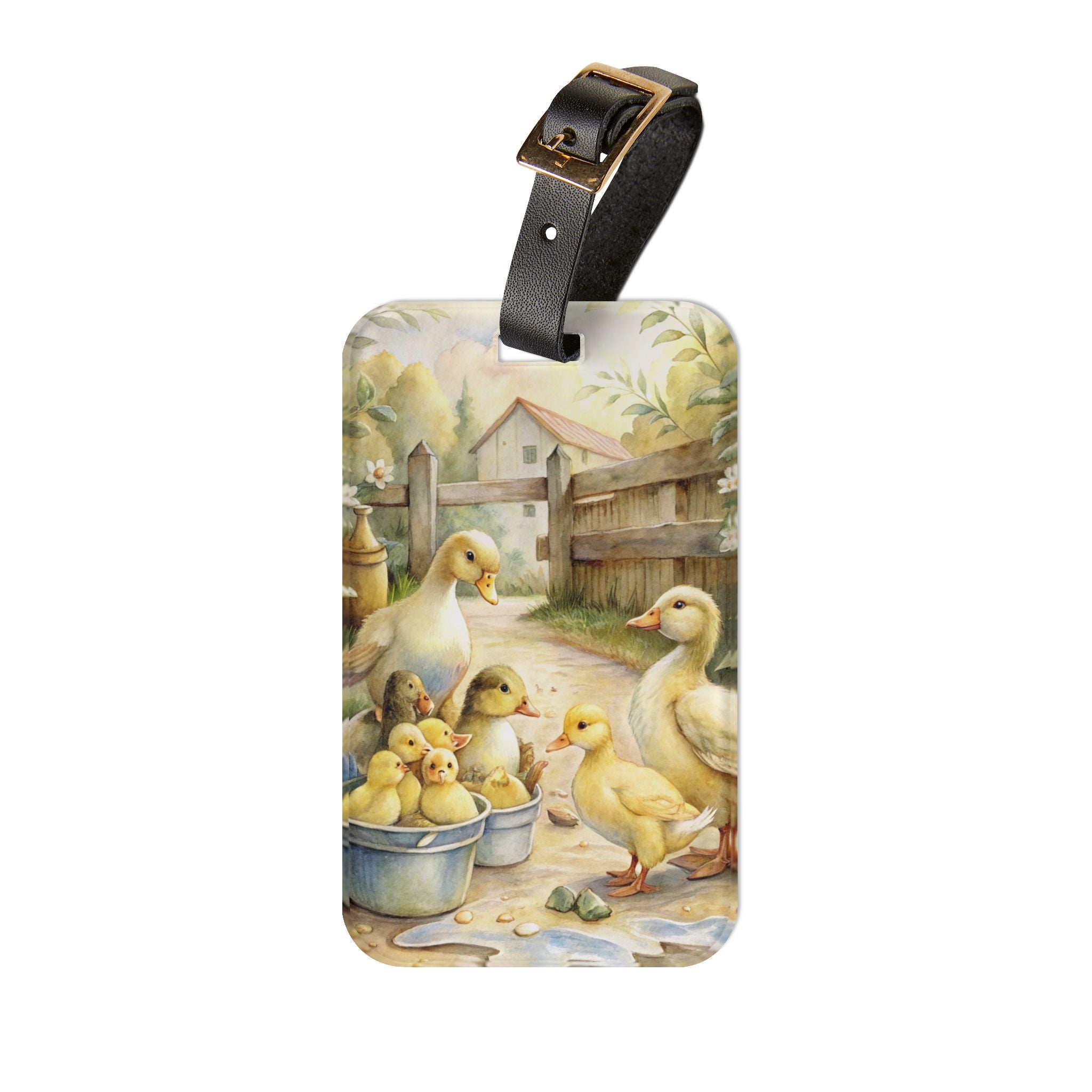 Duck Luggage Tag | Farmhouse Duck Travel Accessory | Cottagecore Duckling Suitcase Tag | Rustic Bag Identifier | Gumpert Homestead