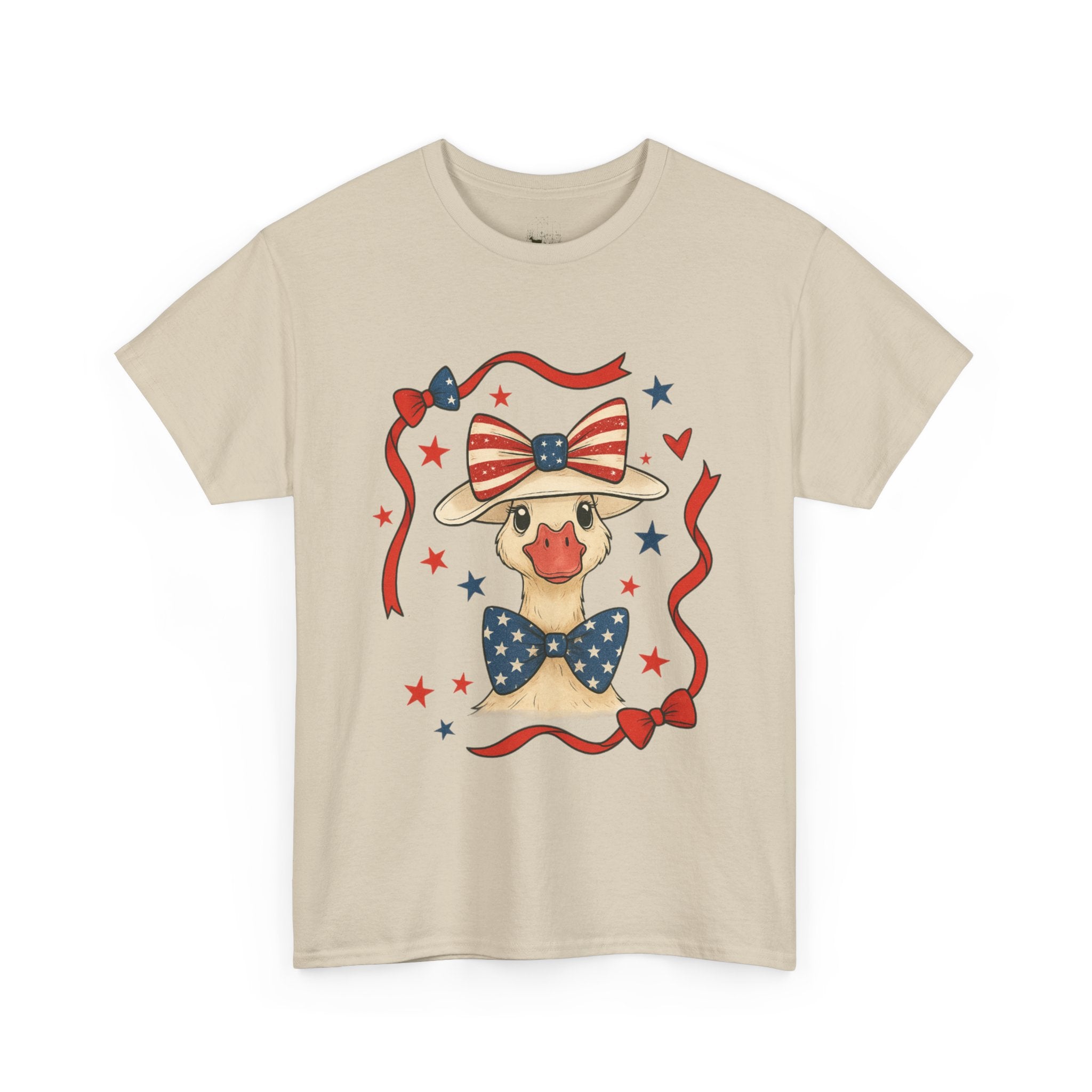 4th of July Goose T-Shirt | Patriotic Farm Goose Graphic Tee | Americana Country Shirt | Red White Blue Farm Animal Shirt | Homestead Summer Apparel