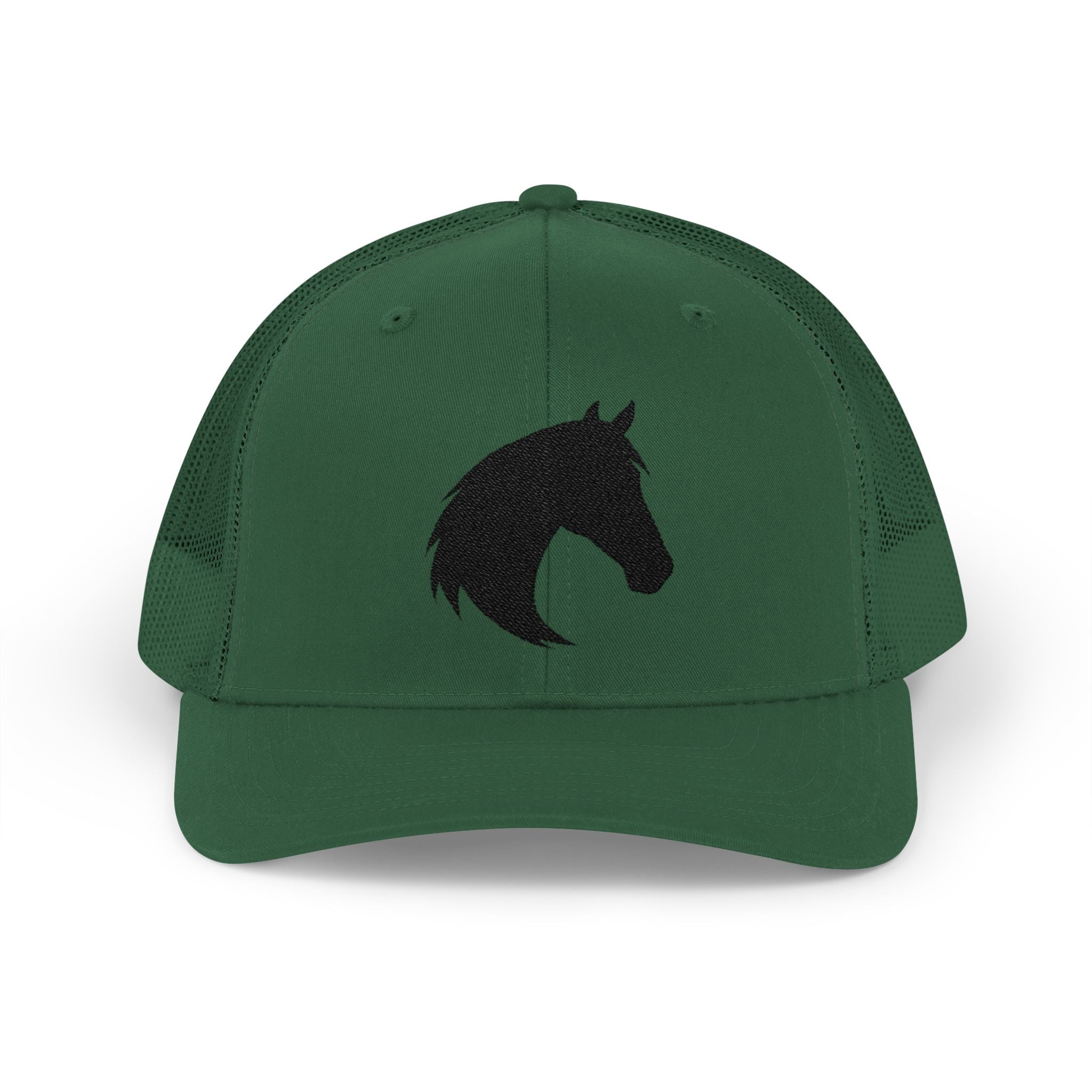 Horse Head Trucker Hat | Western Horse Silhouette Mesh Snapback Cap | Equestrian Ranch Hat | Rustic Farm Life Cowboy Cowgirl Horse Lover Hat