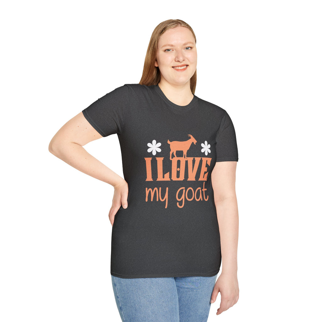I Love My Goat Cute Unisex T-Shirt | Goat Lover Farm Life Graphic Tee