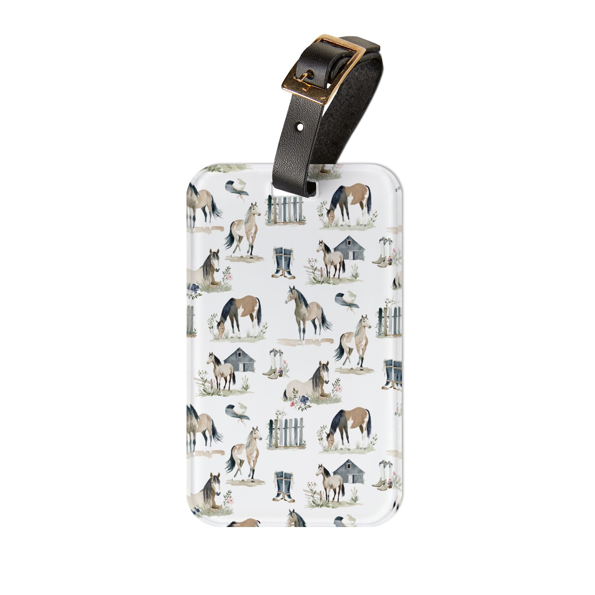 Equestrian Luggage Tag | Farmhouse Horse Travel Accessory | Rustic Horse Suitcase Tag | Western Travel Bag Identifier | Gumpert Homestead