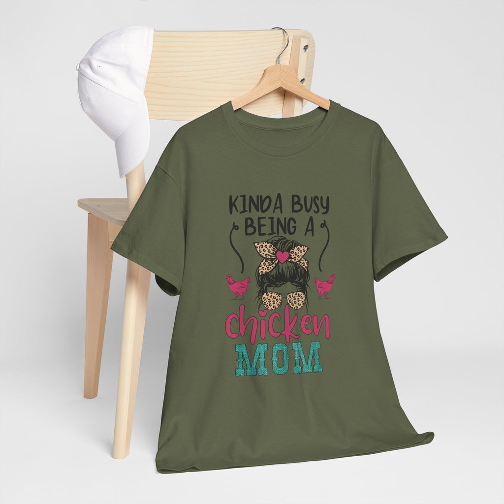 Kinda Busy Being a Chicken Mom T-Shirt – Funny Chicken Mom Shirt, Backyard Chicken Keeper Tee, Farm Life Graphic Shirt, Homestead Apparel Gift