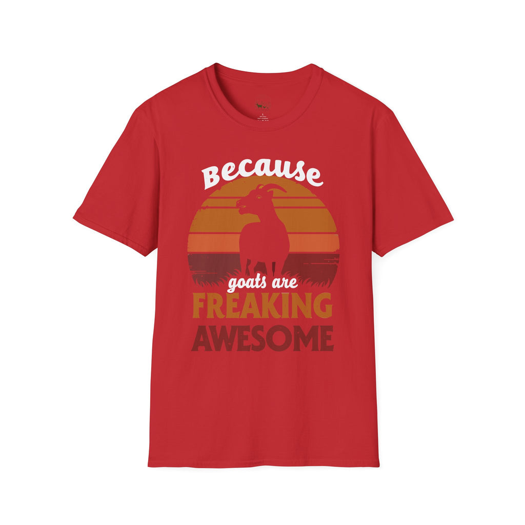 Because Goats Are Freaking Awesome Vintage Unisex T-Shirt | Funny Goat Lover Farm Life Tee