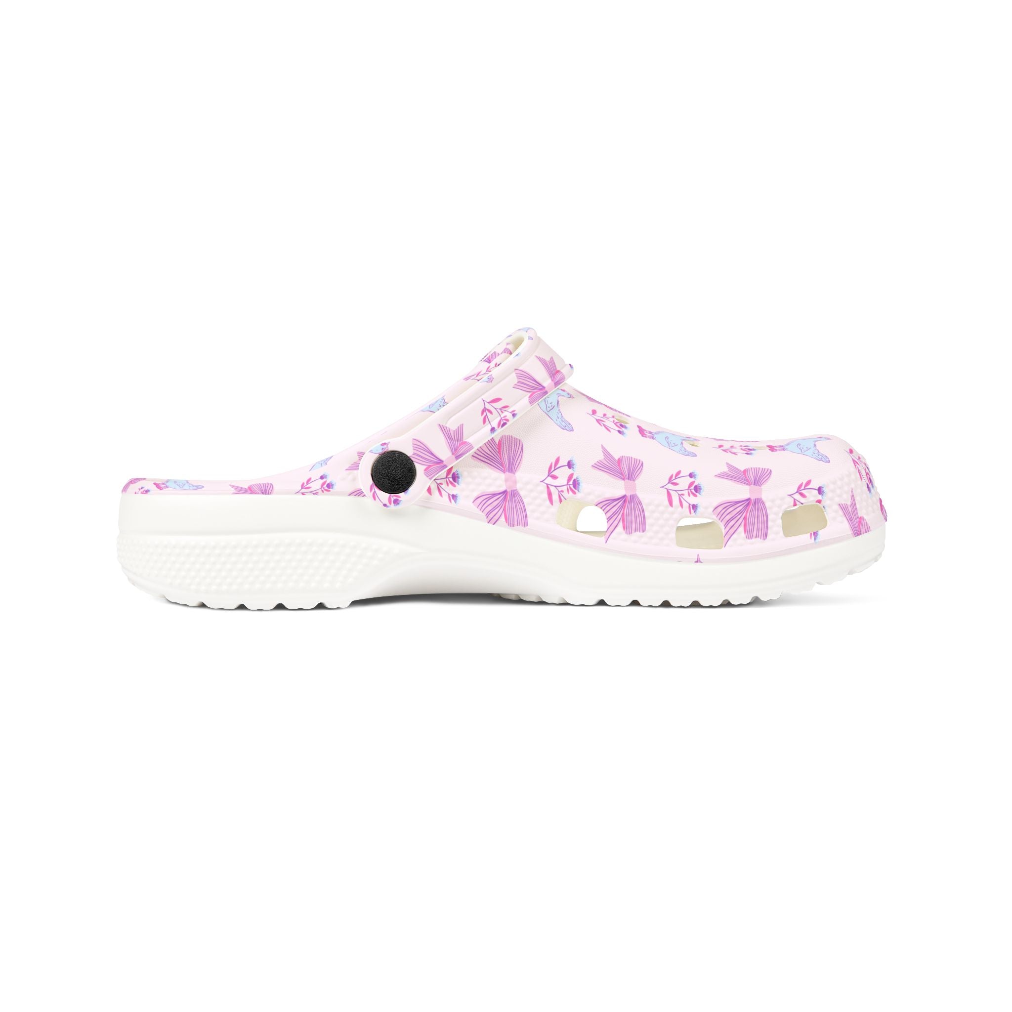 Pink Chicken Bow EVA Clogs – Cottagecore Chicken Shoes, Farm Life Slip-On Clogs, Homestead Comfort Footwear