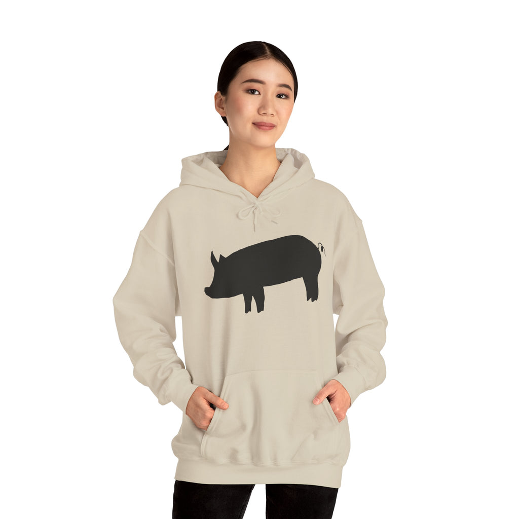 Pig Silhouette Hoodie – Farm Life Sweatshirt, Pig Lover Pullover, Homestead Hoodie, Mini Pig Apparel, Farm Animal Hoodie, Country Living Unisex Hoodie