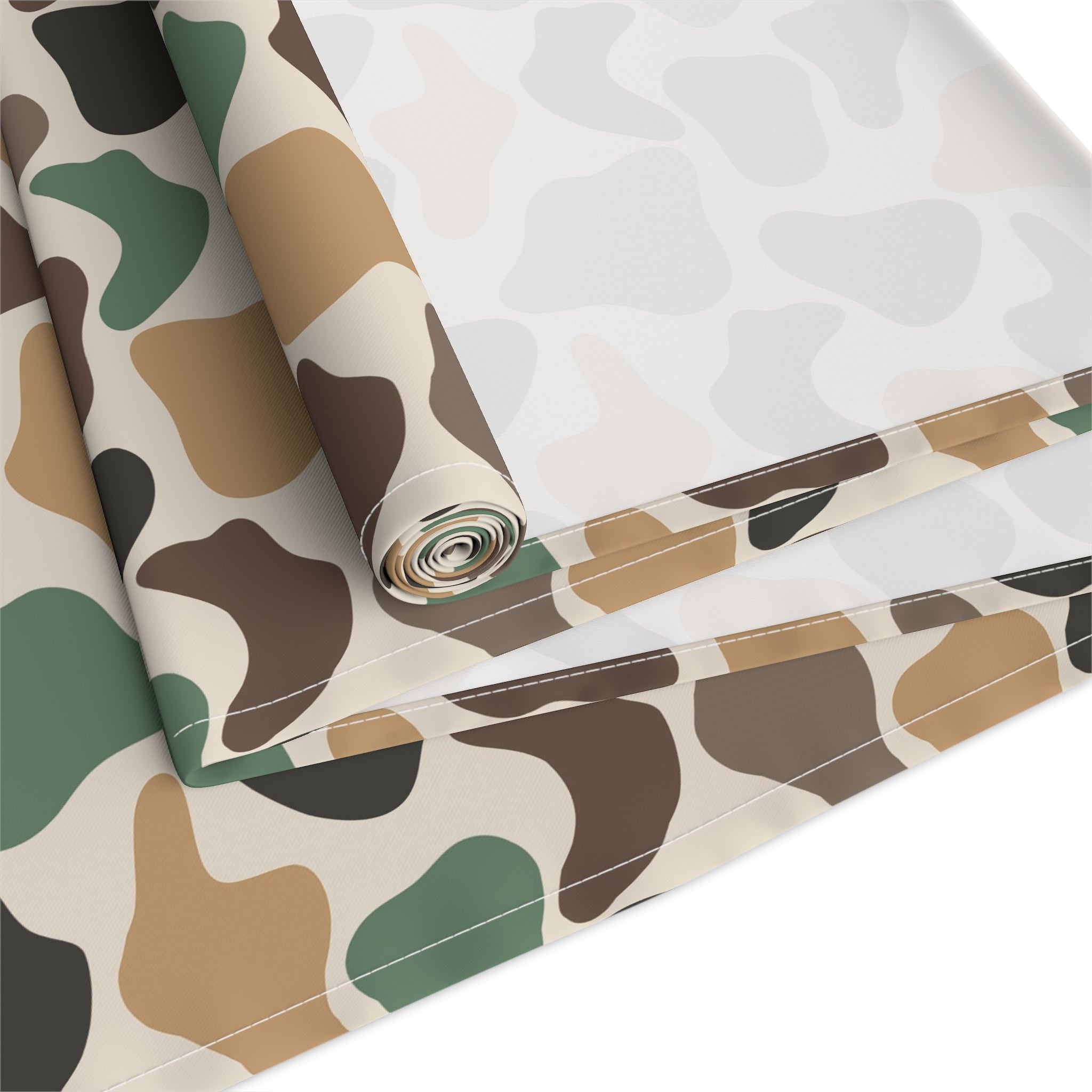 Duck Camo Farmhouse Table Runner | Rustic Waterfowl Kitchen Decor | Country Duck Print Dining Table Linen | Homestead Farm Table Runner