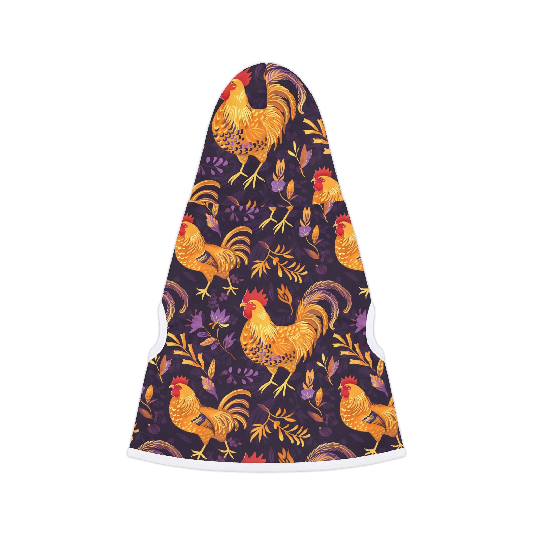 Vintage Rooster Pet Hoodie | Farmhouse Chicken Dog Hoodie | Cottagecore Farm Animal Pet Sweater | Rustic Poultry Print Pet Apparel | Cozy Country Homestead Dog Hoodie | Small Dog Farm Outfit