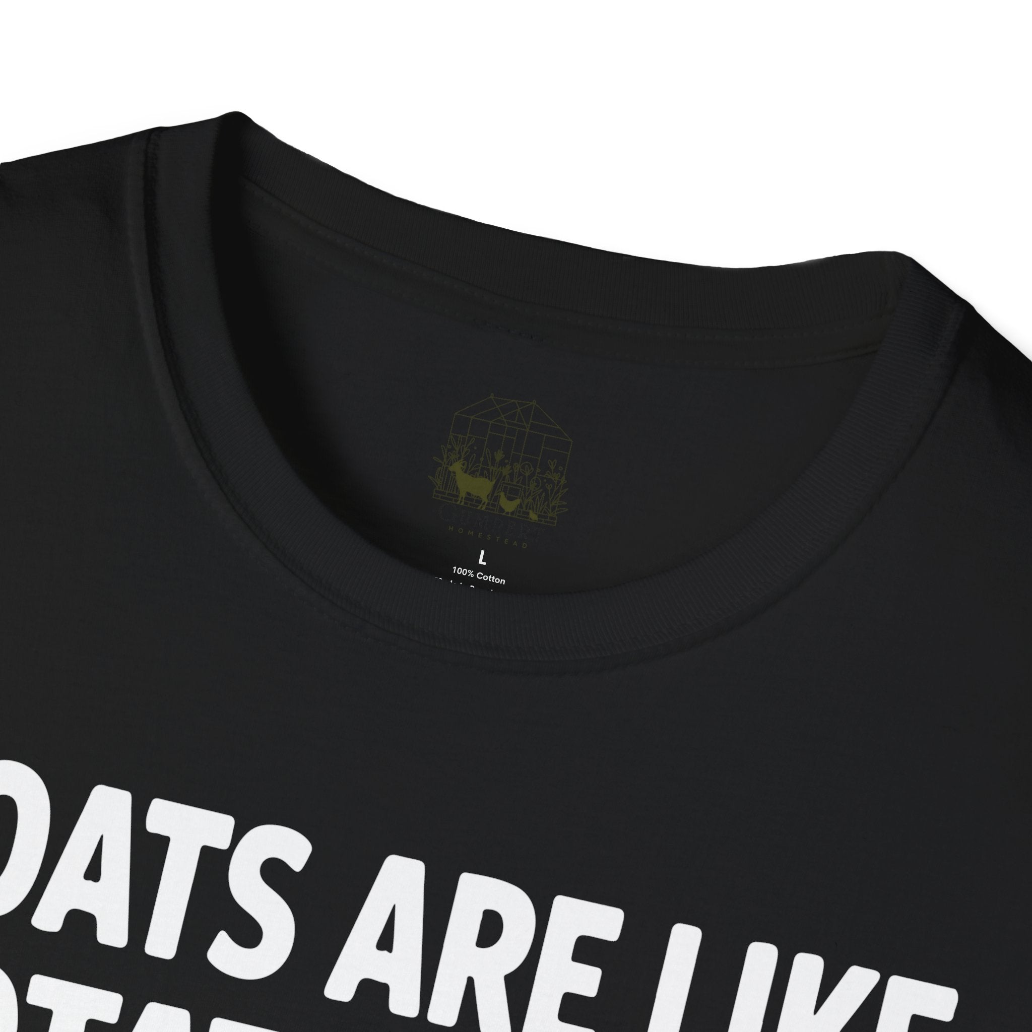 “Goats Are Like Potato Chips – You Can’t Have Just One” Funny Goat Lover Unisex T-Shirt | Farm Life Goat Tee