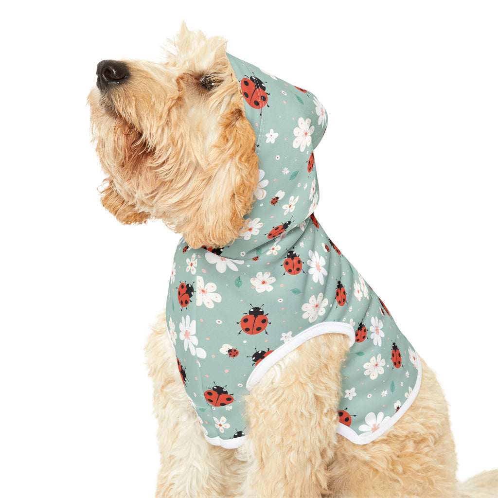 Cute Ladybug Pet Hoodie, Cute Pet Apparel, Animal Lover Gift, Dog Sweater, Cat Jumper, Pet Clothing