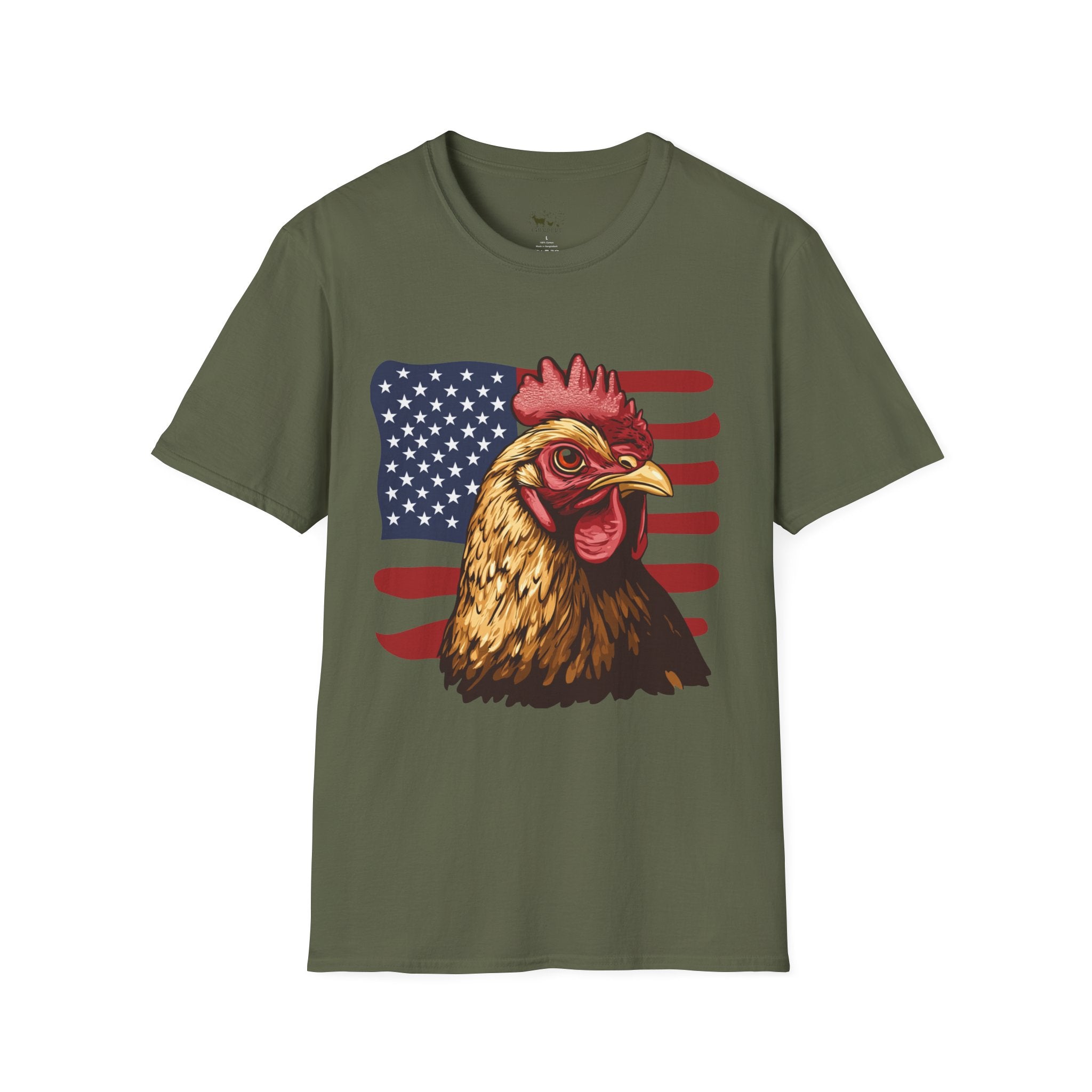 4th Of July Chicken T-Shirt – American Flag Hen Shirt, Farm Life Tee, 4th of July Chicken Shirt, Backyard Chicken Keeper Gift, Homestead Farm Apparel
