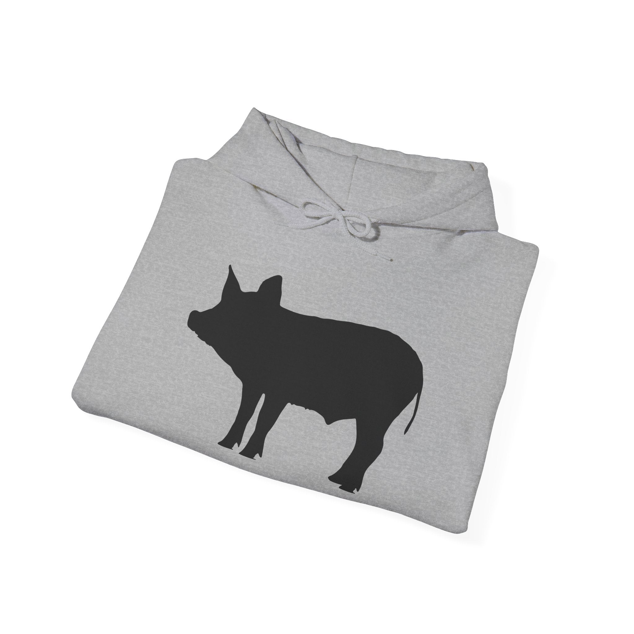 Pig Silhouette Hoodie – Farm Life Sweatshirt, Pig Lover Pullover, Homestead Hoodie, Mini Pig Apparel, Farm Animal Hoodie, Country Living Unisex Hoodie