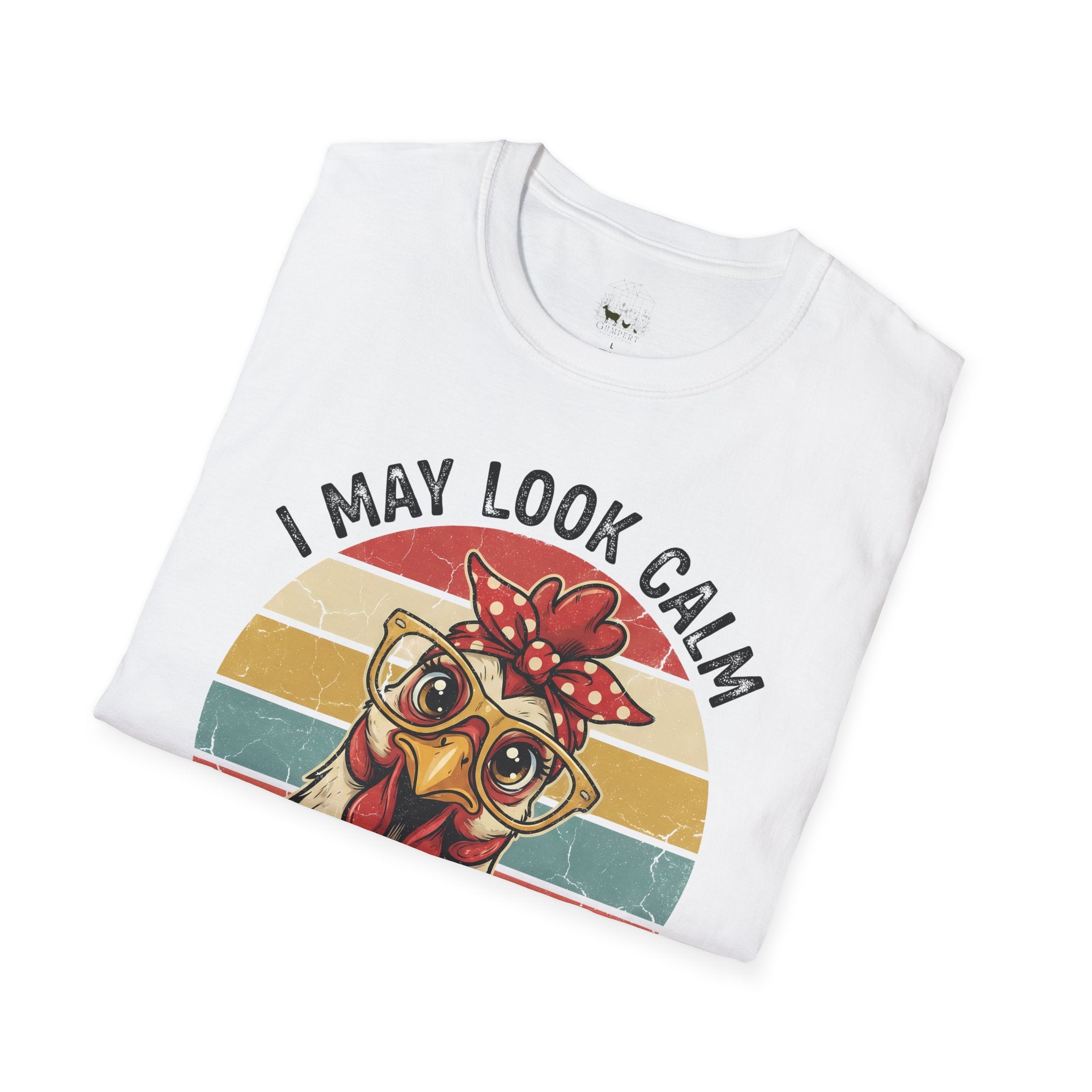 I May Look Calm But In My Head I’ve Pecked You 3 Times Funny Chicken Unisex T-Shirt | Farm Life Hen Lover Tee