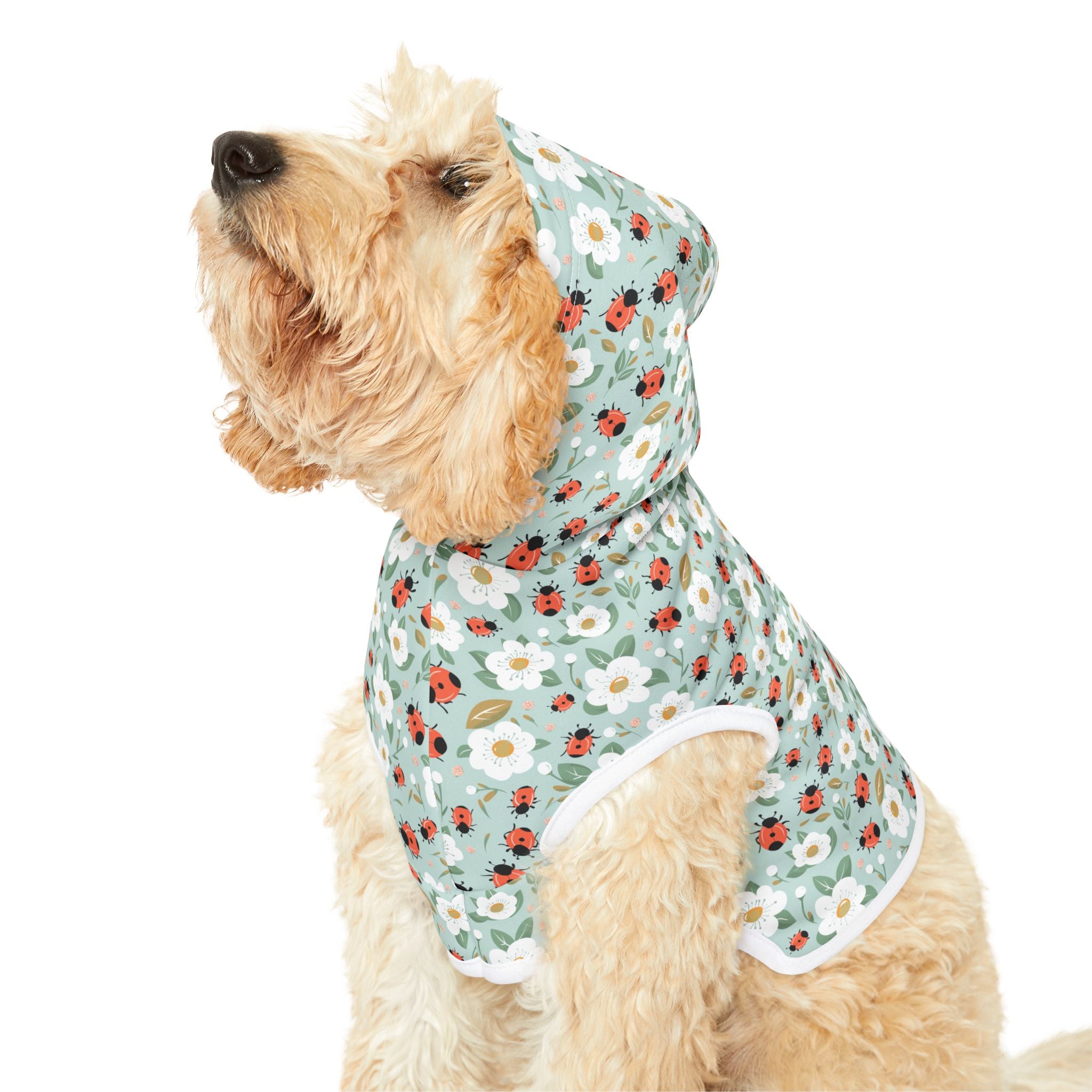 Blue Ladybug Pet Hoodie, Cute Pet Apparel, Animal Lover Gift, Dog Sweater, Cat Jumper, Pet Clothing