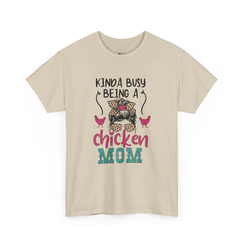 Kinda Busy Being a Chicken Mom T-Shirt – Funny Chicken Mom Shirt, Backyard Chicken Keeper Tee, Farm Life Graphic Shirt, Homestead Apparel Gift