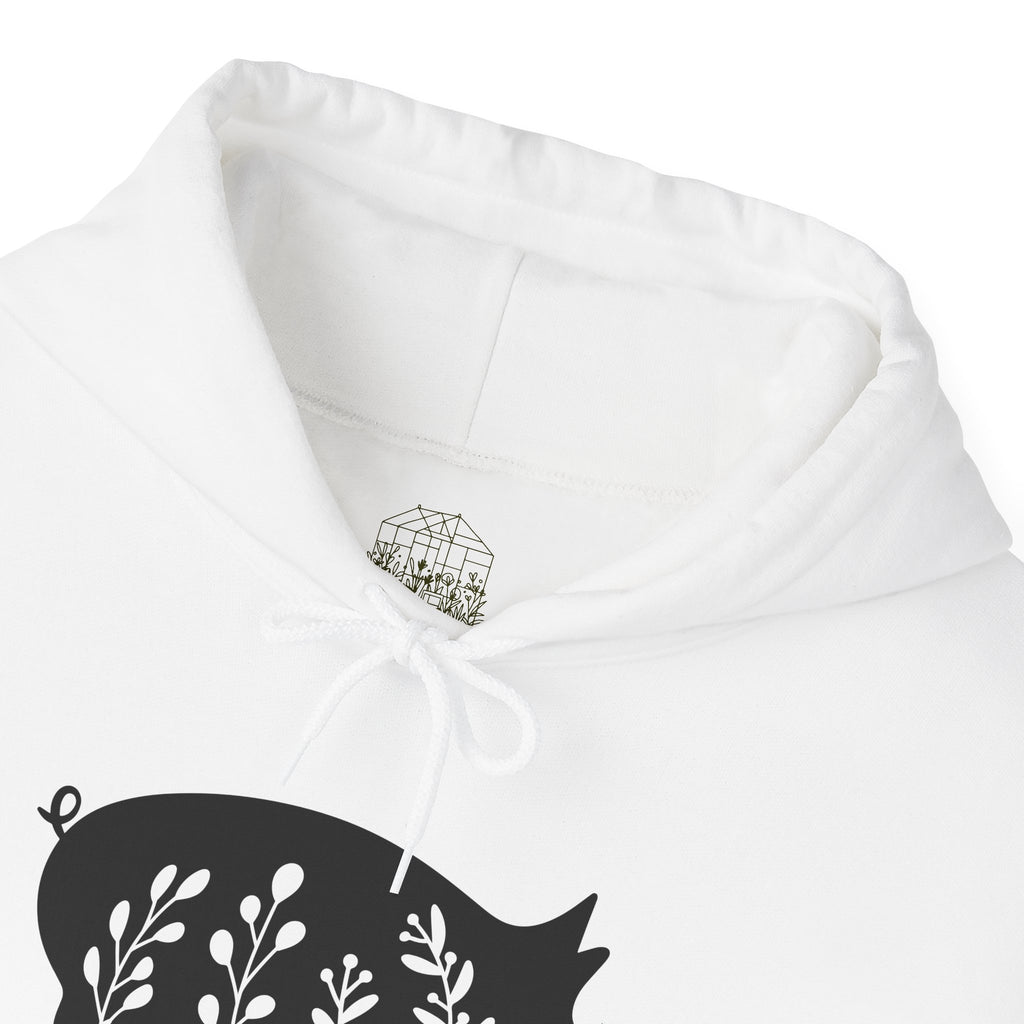 Floral Pig Silhouette Hoodie – Farm Life Sweatshirt, Pig Lover Pullover, Homestead Hoodie, Mini Pig Apparel, Farm Animal Hoodie, Country Living Unisex Hoodie